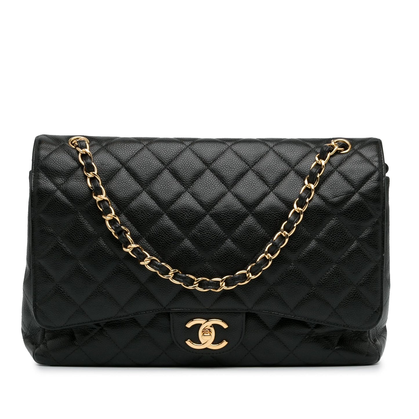 Chanel Maxi Classic Caviar Double Flap SHG-Nah1rf Handbag