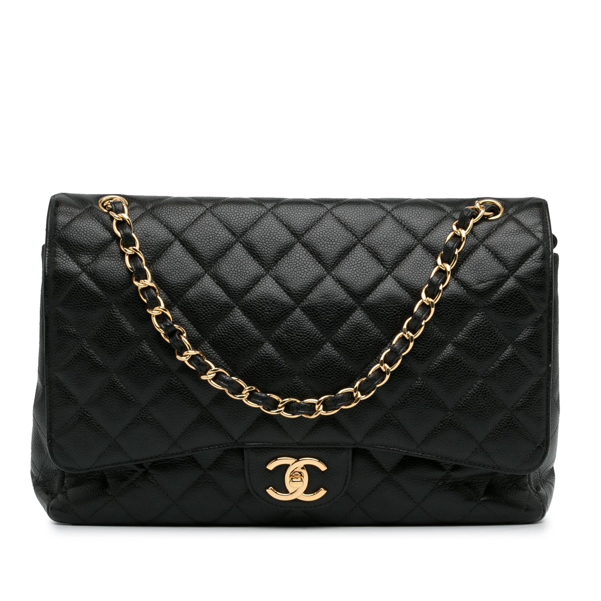 Chanel Maxi Classic Caviar Double Flap SHG-Nah1rf Handbag