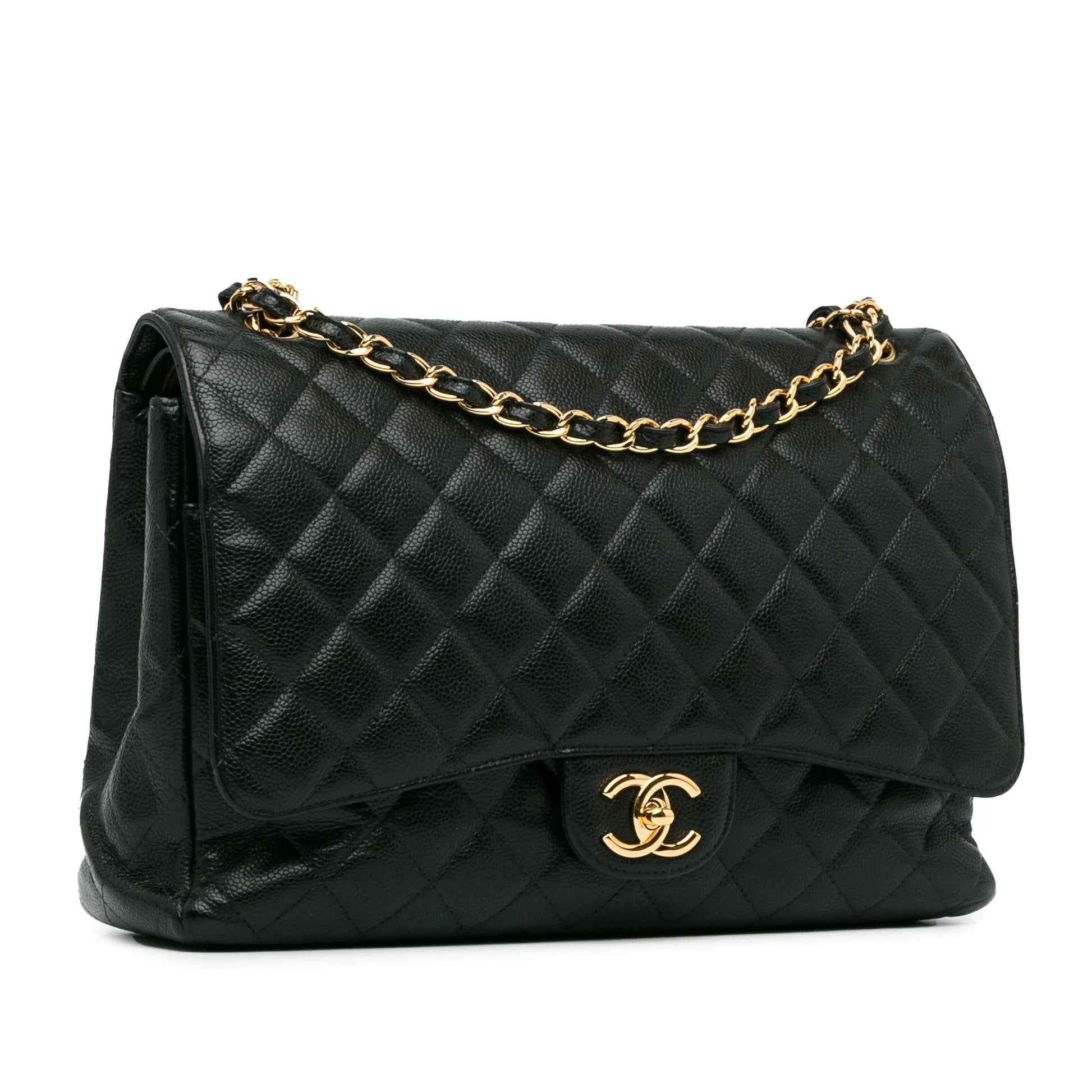 Chanel Maxi Classic Caviar Double Flap SHG-Nah1rf Handbag