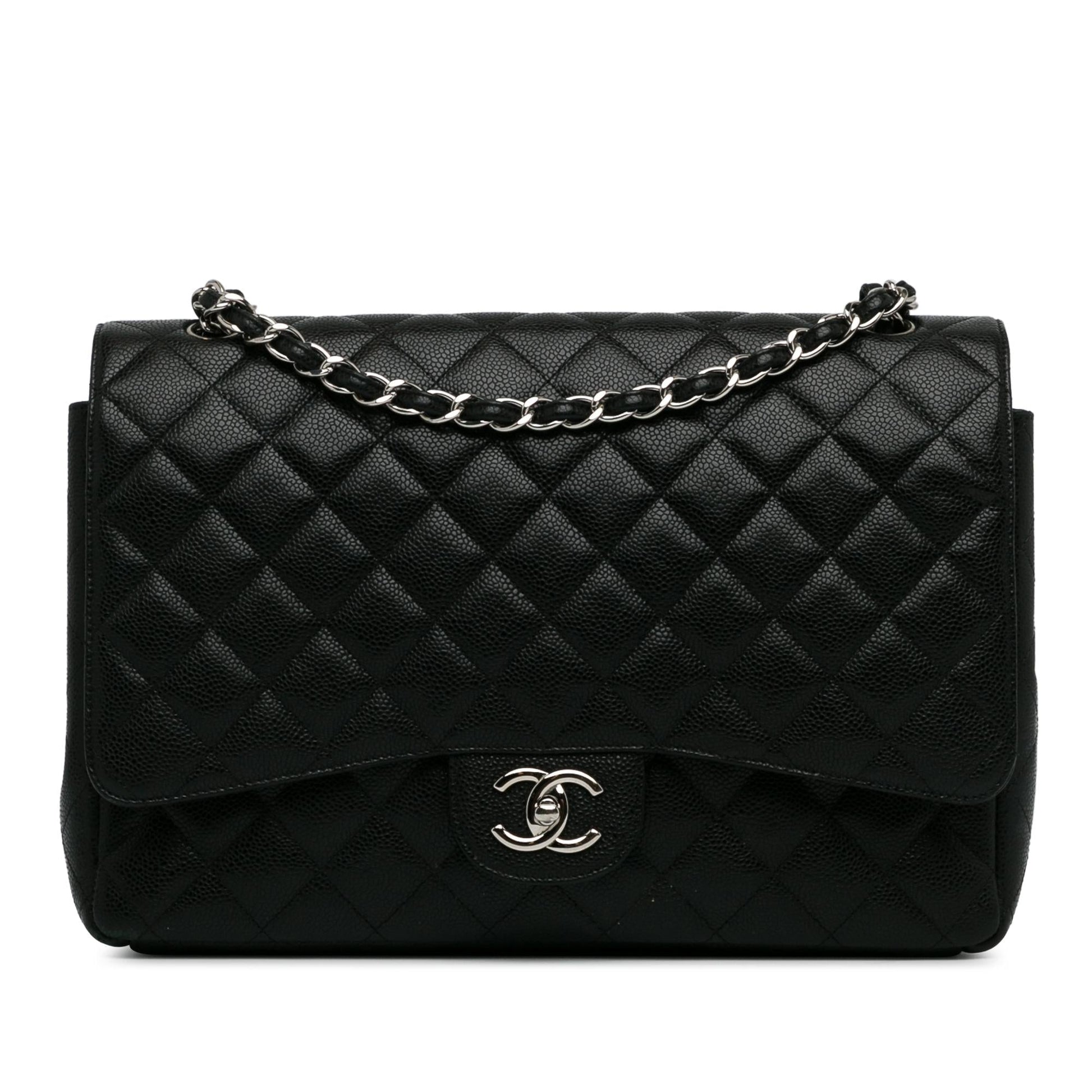 Chanel Maxi Classic Caviar Double Flap SHG-UssHab Handbag