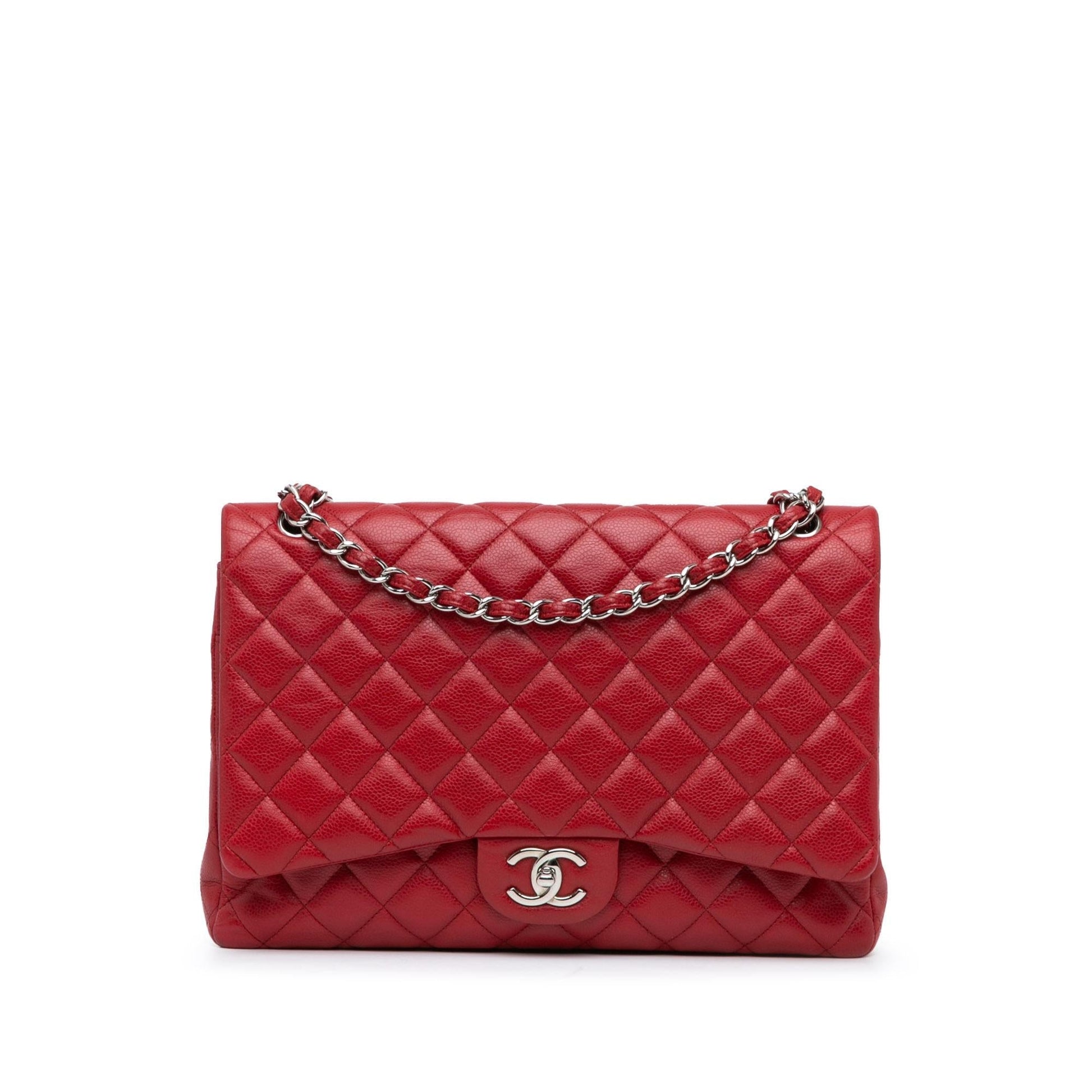 Chanel Maxi Classic Caviar Double Flap Handbag
