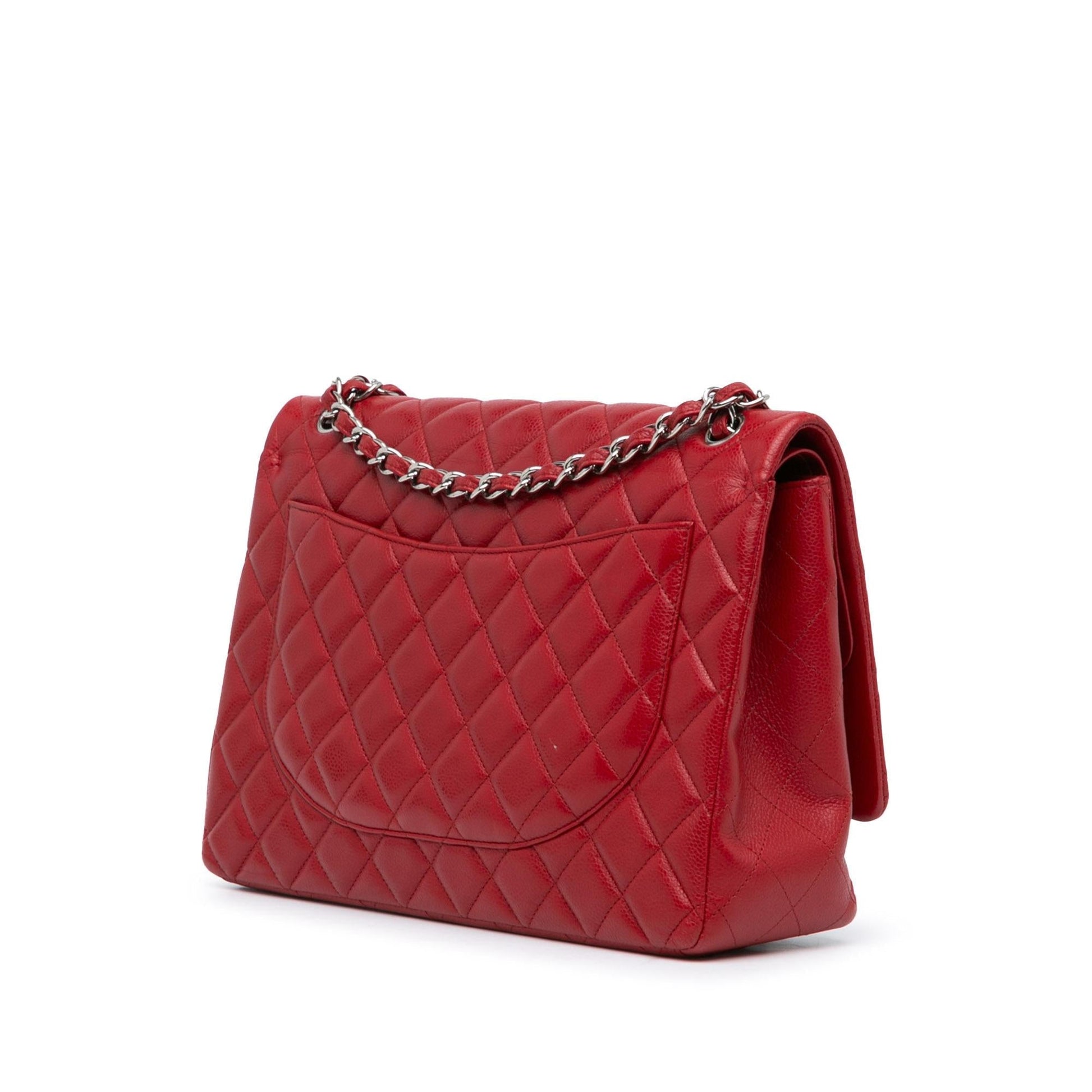 Chanel Maxi Classic Caviar Double Flap Handbag Double Flap
