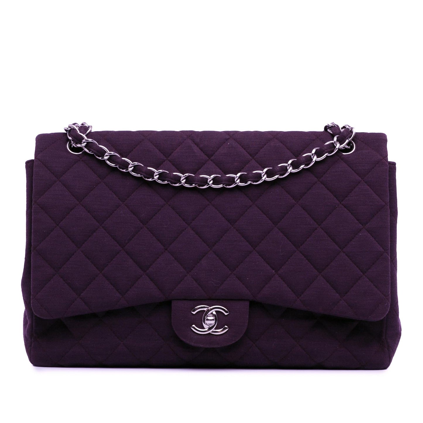 Chanel Maxi Classic Jersey Single Flap SHG-0jPdOf Handbag