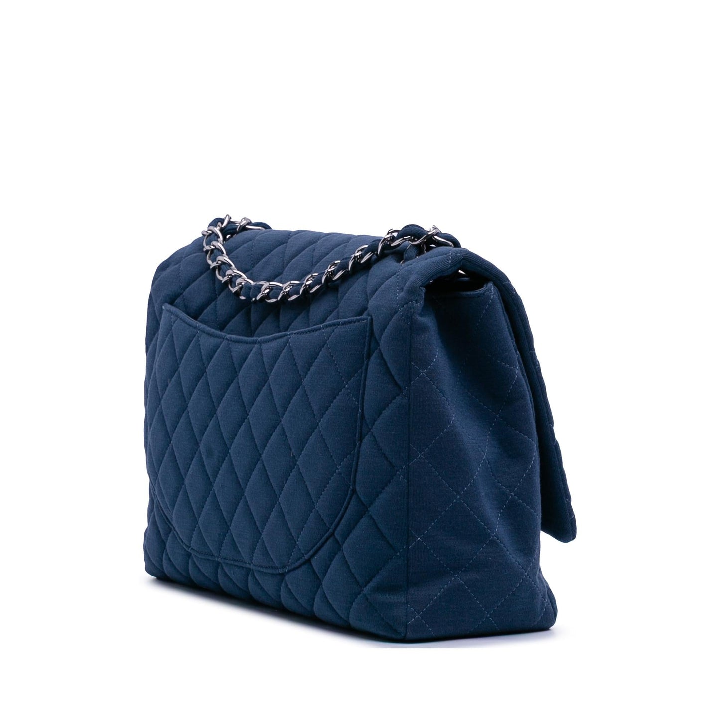 Chanel Maxi Classic Jersey Single Flap Handbag Flap 1