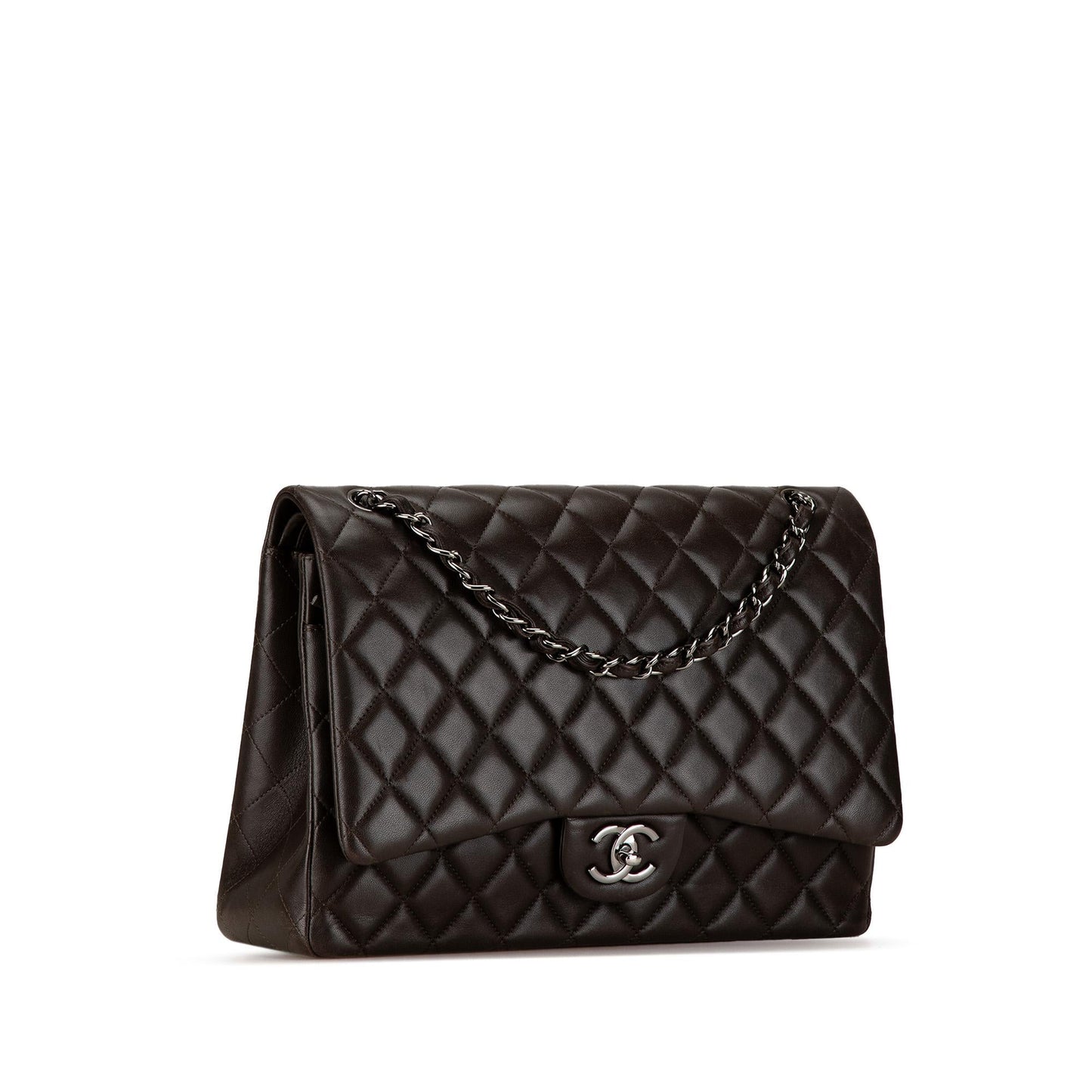 Chanel Maxi Classic Lambskin Double Flap Handbag