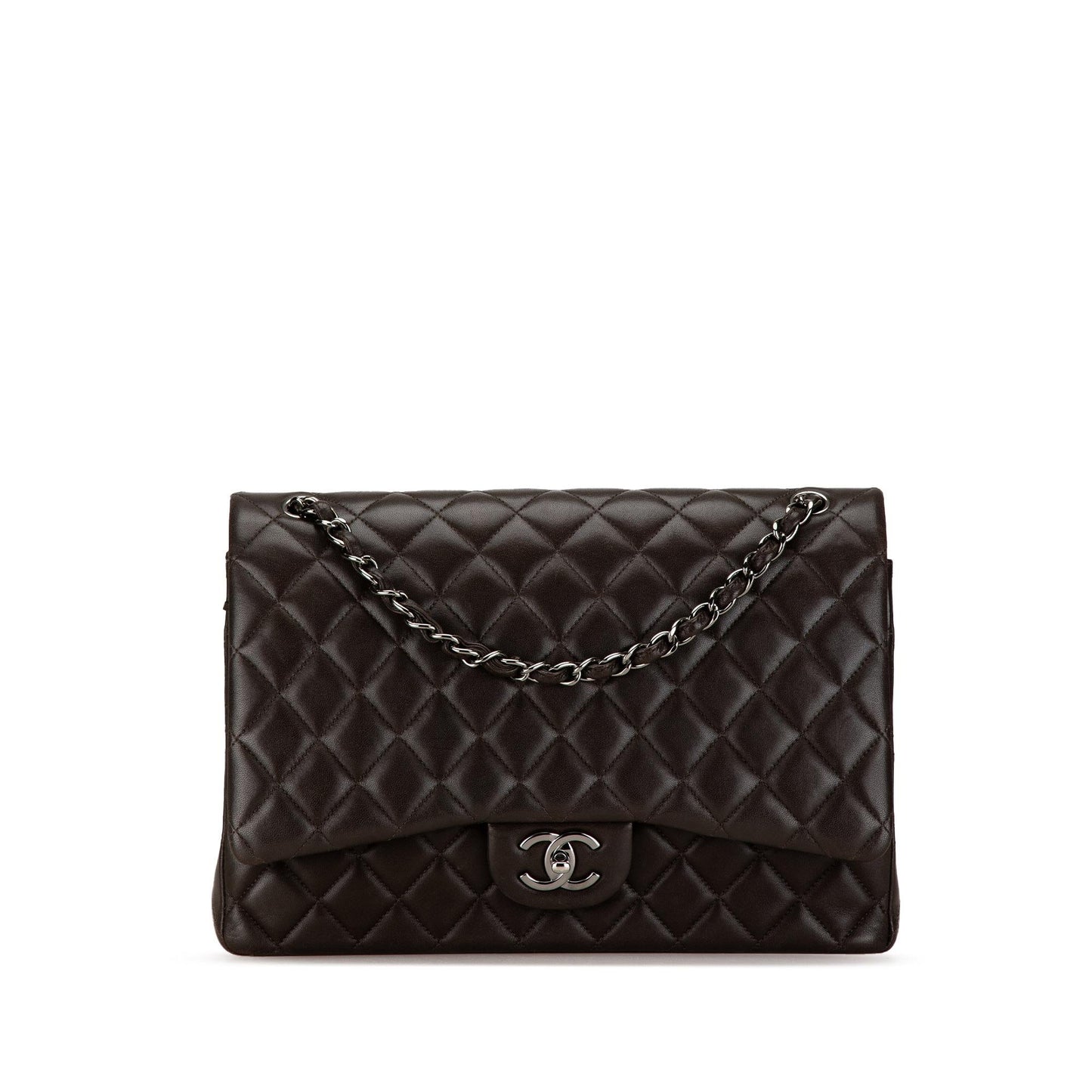 Chanel Maxi Classic Lambskin Double Flap Handbag Double Flap