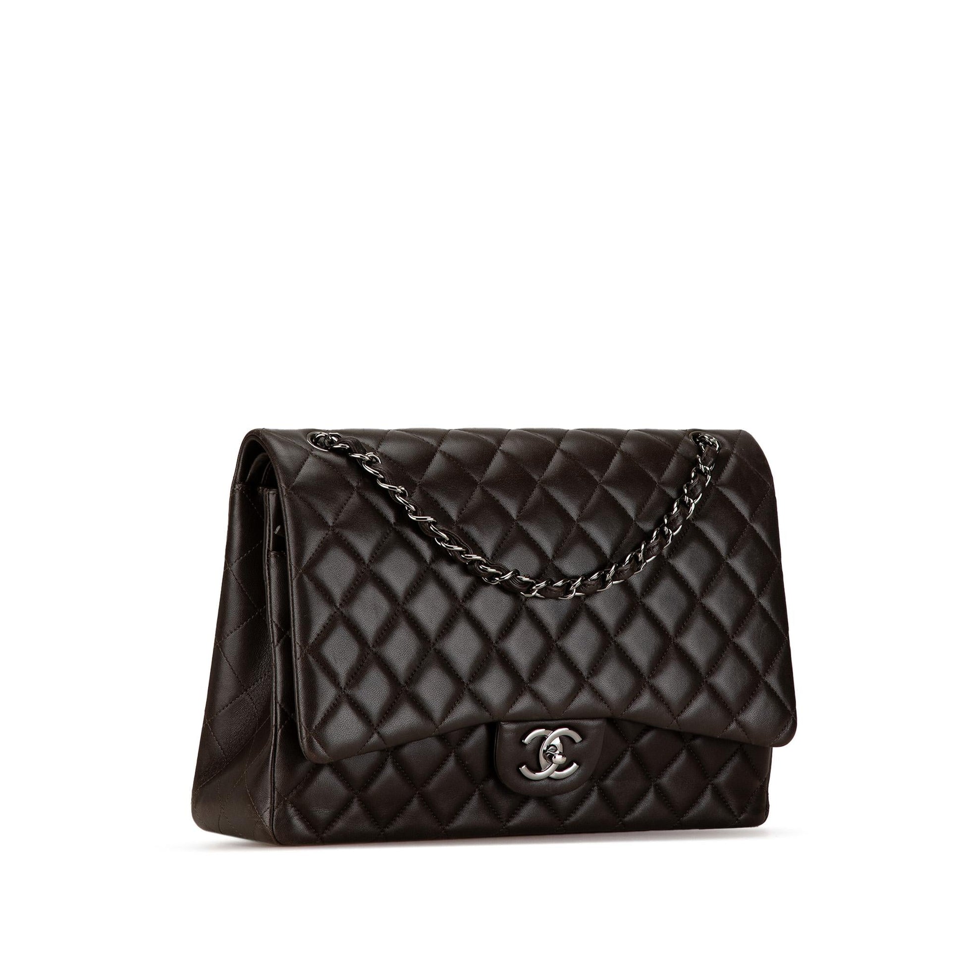 Chanel Maxi Classic Lambskin Double Flap Handbag Double Flap