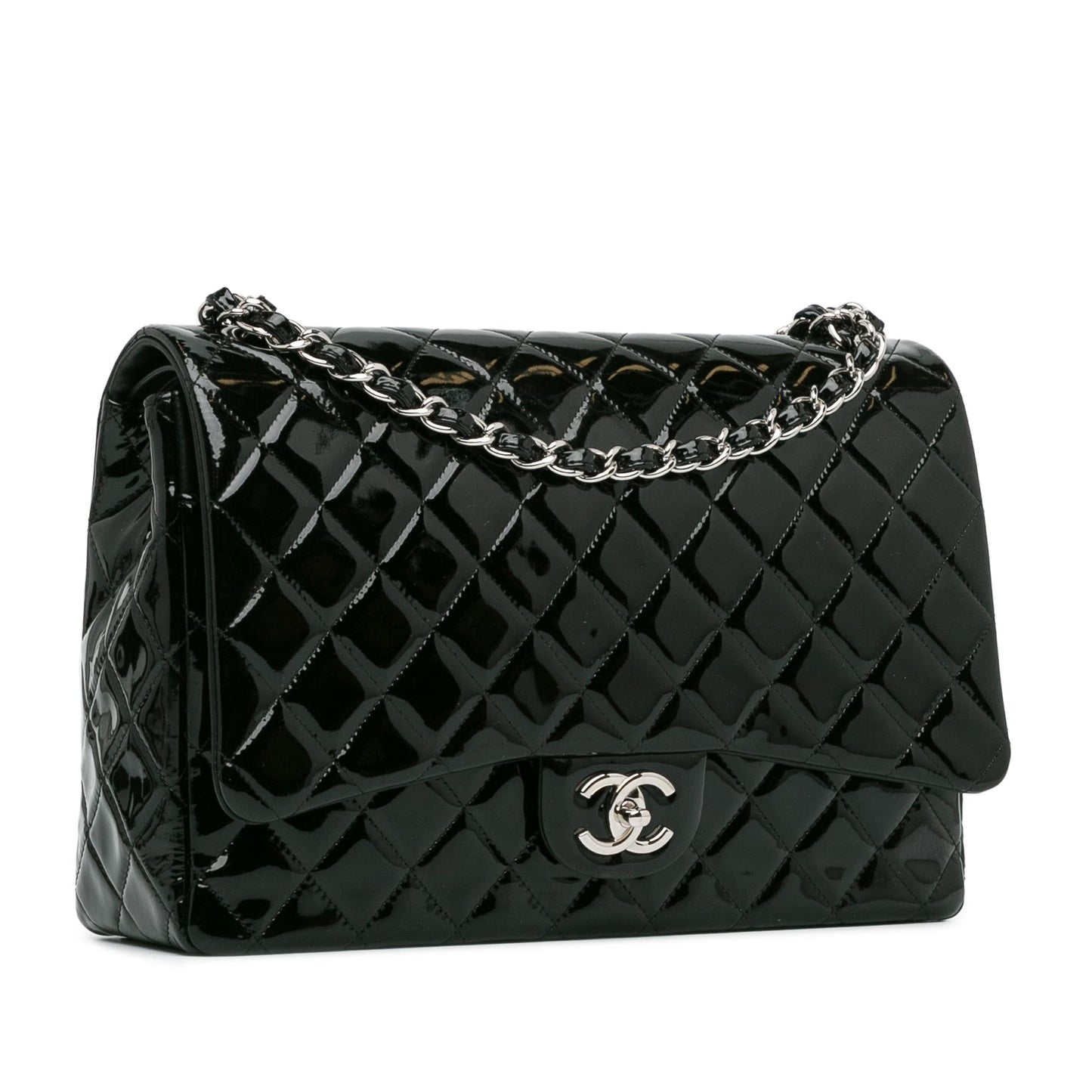 Chanel Maxi Classic Patent Double Flap SHG-WJjEtr Handbag