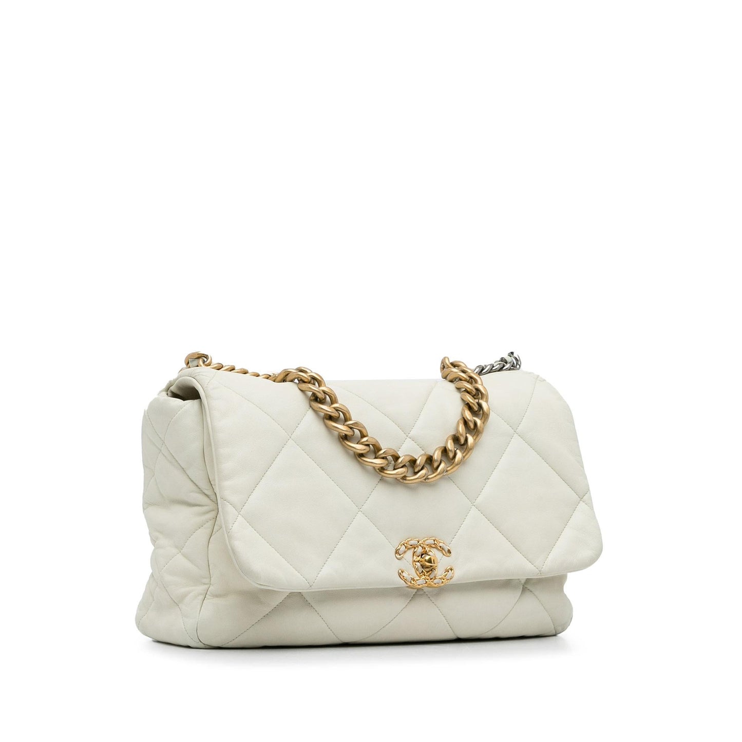 Chanel Maxi Lambskin 19 Flap SHG-On907h Handbag