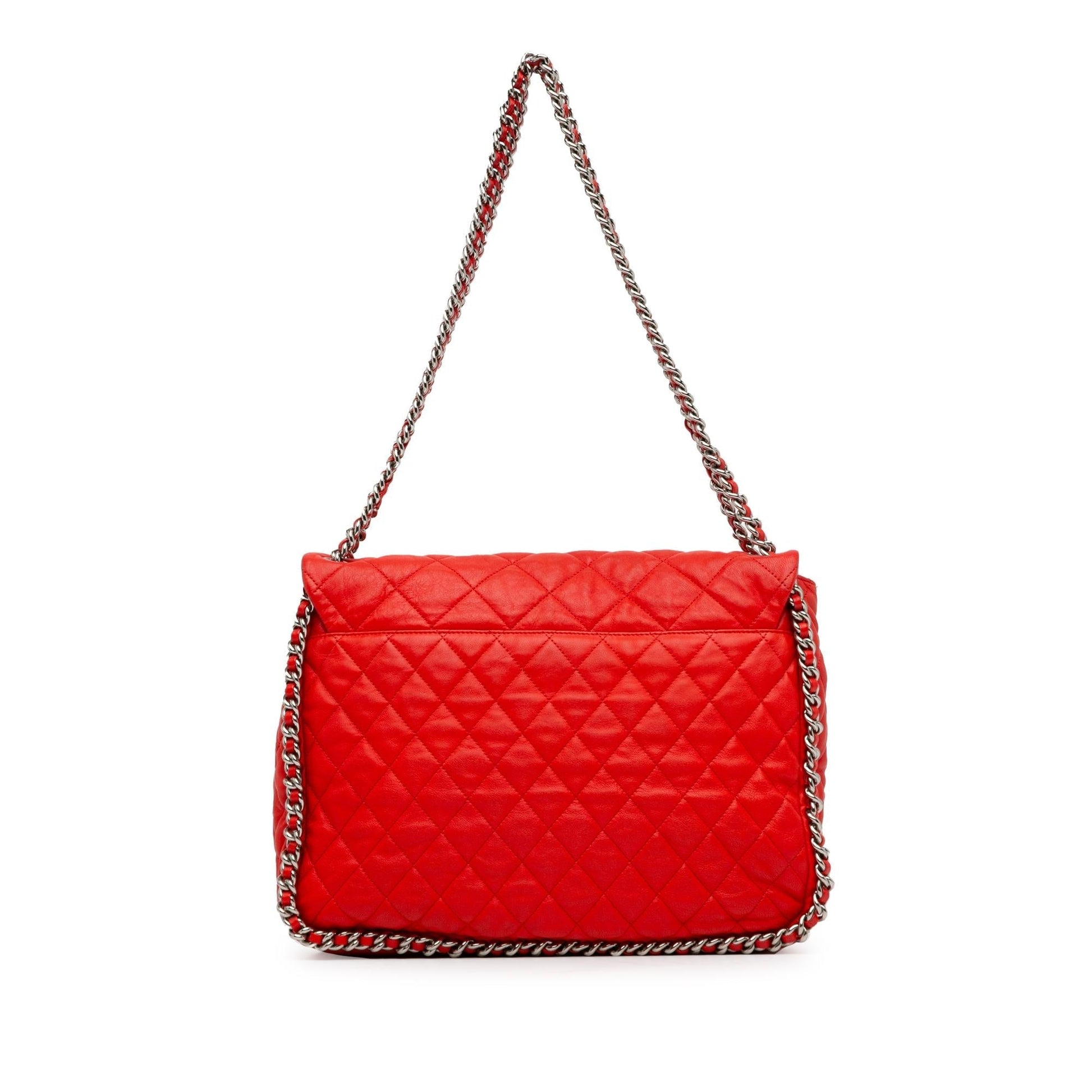 Chanel Maxi Washed Lambskin Around Flap SHG-io9S1p Handbag