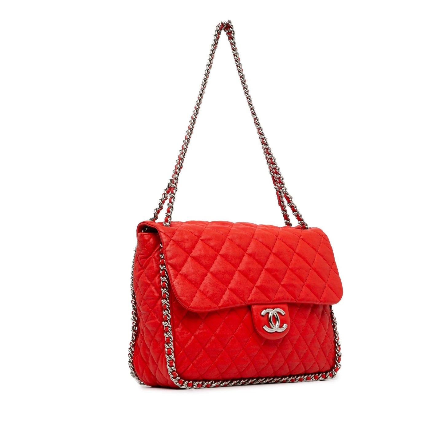 Chanel Maxi Washed Lambskin Around Flap SHG-io9S1p Handbag