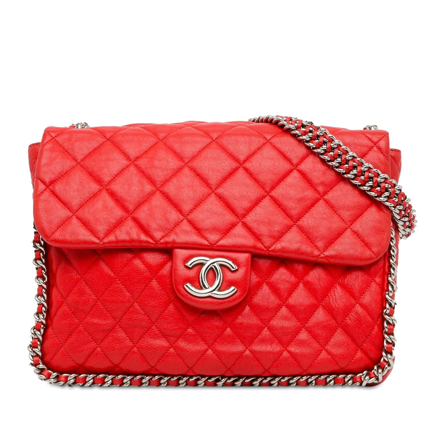 Chanel Maxi Washed Lambskin Around Flap SHG-PHFWWT Handbag