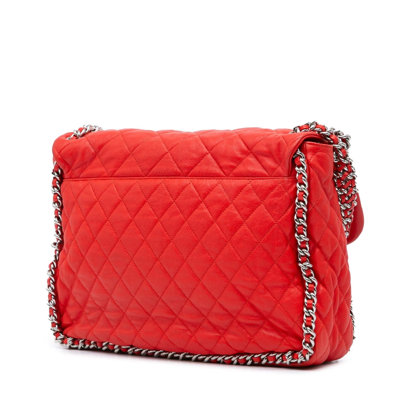 Chanel Maxi Washed Lambskin Around Flap Handbag Flap 1