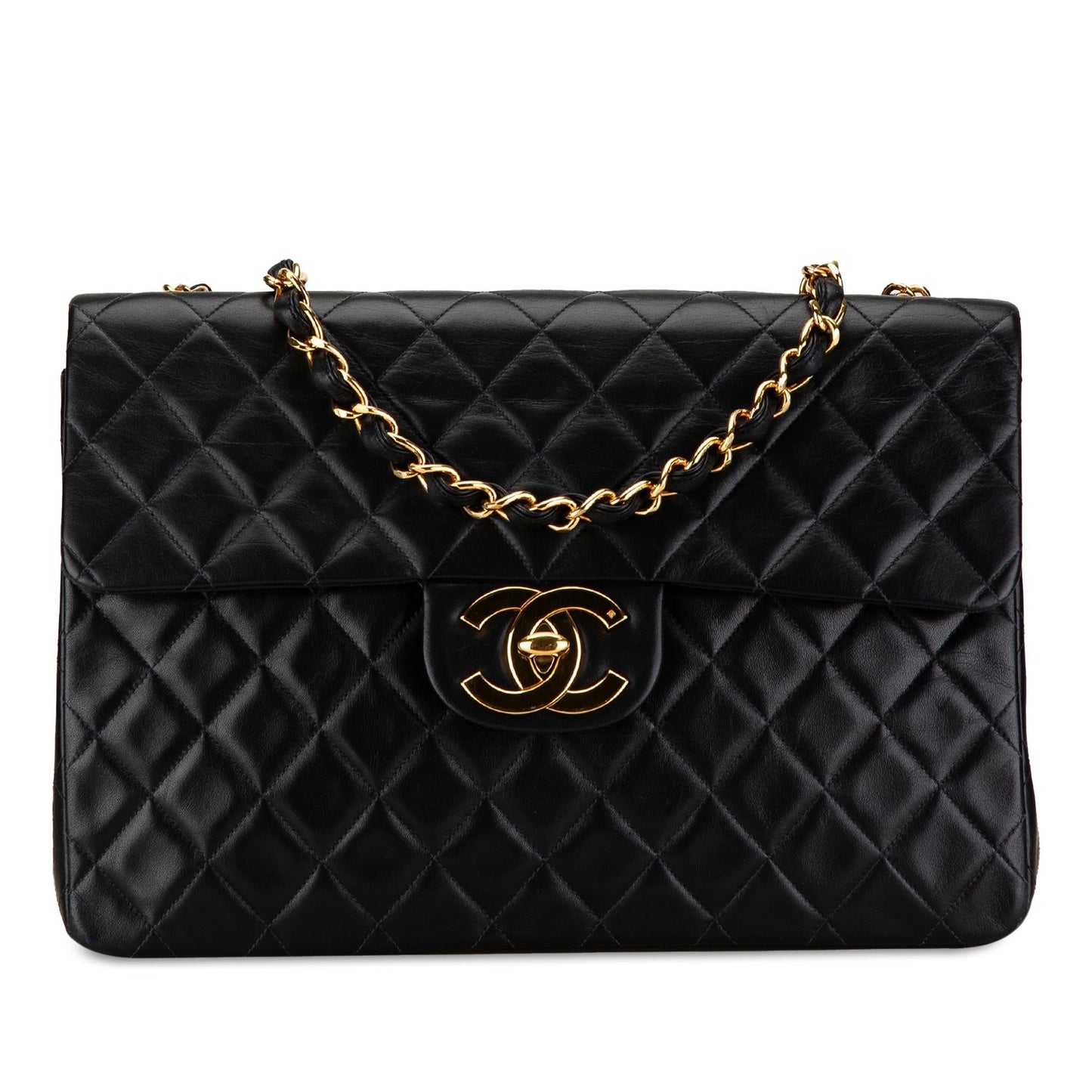 Chanel Maxi XL Classic Lambskin Single Flap Handbag