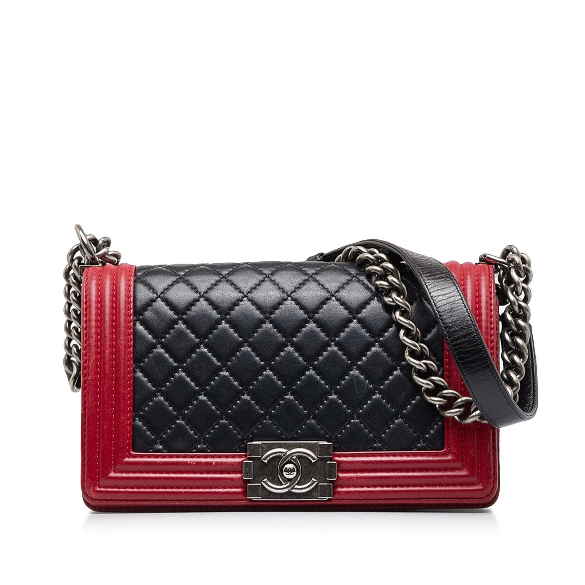 Chanel Bicolor Lambskin Boy Flap SHG-cLDWy7 Handbag