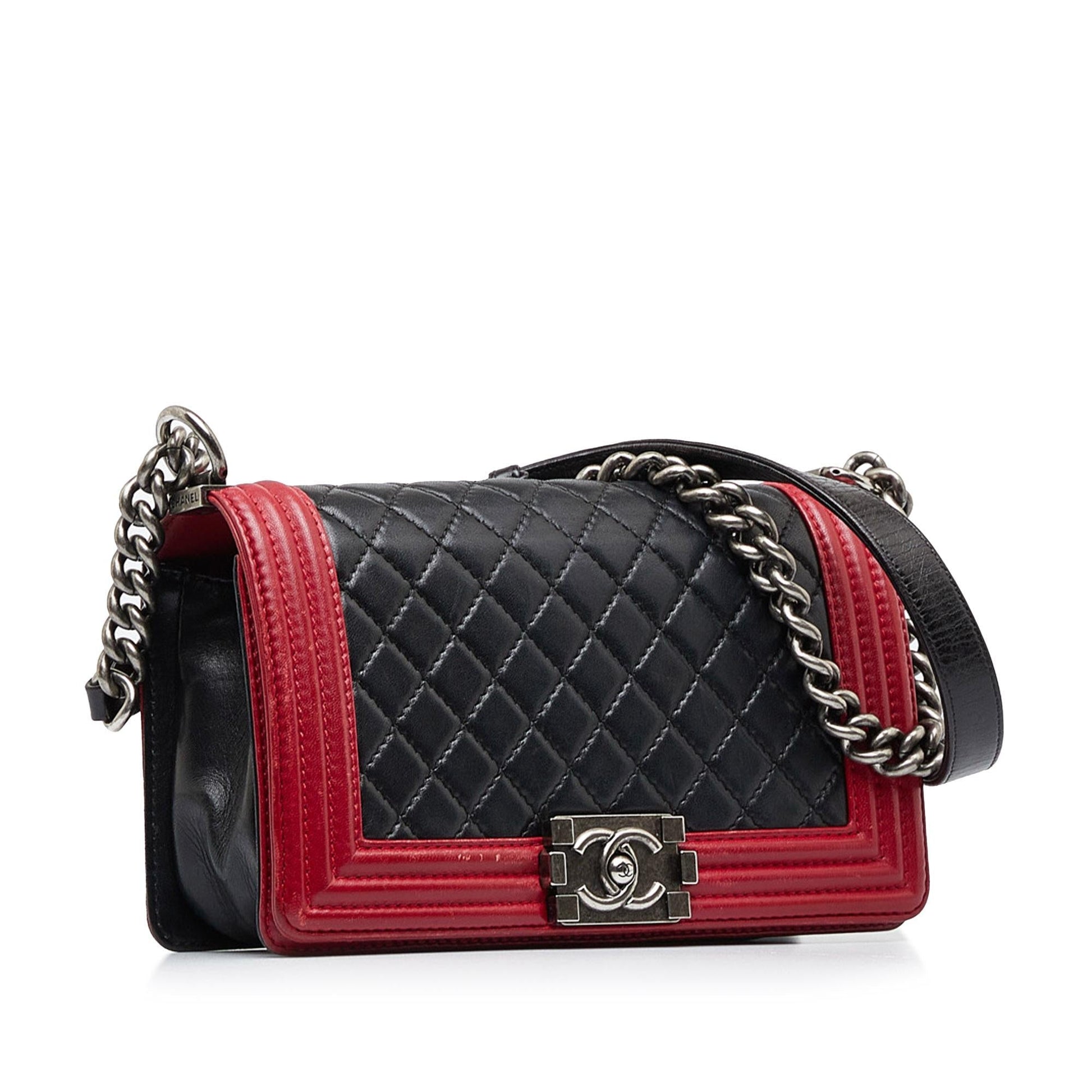Chanel Bicolor Lambskin Boy Flap SHG-cLDWy7 Handbag