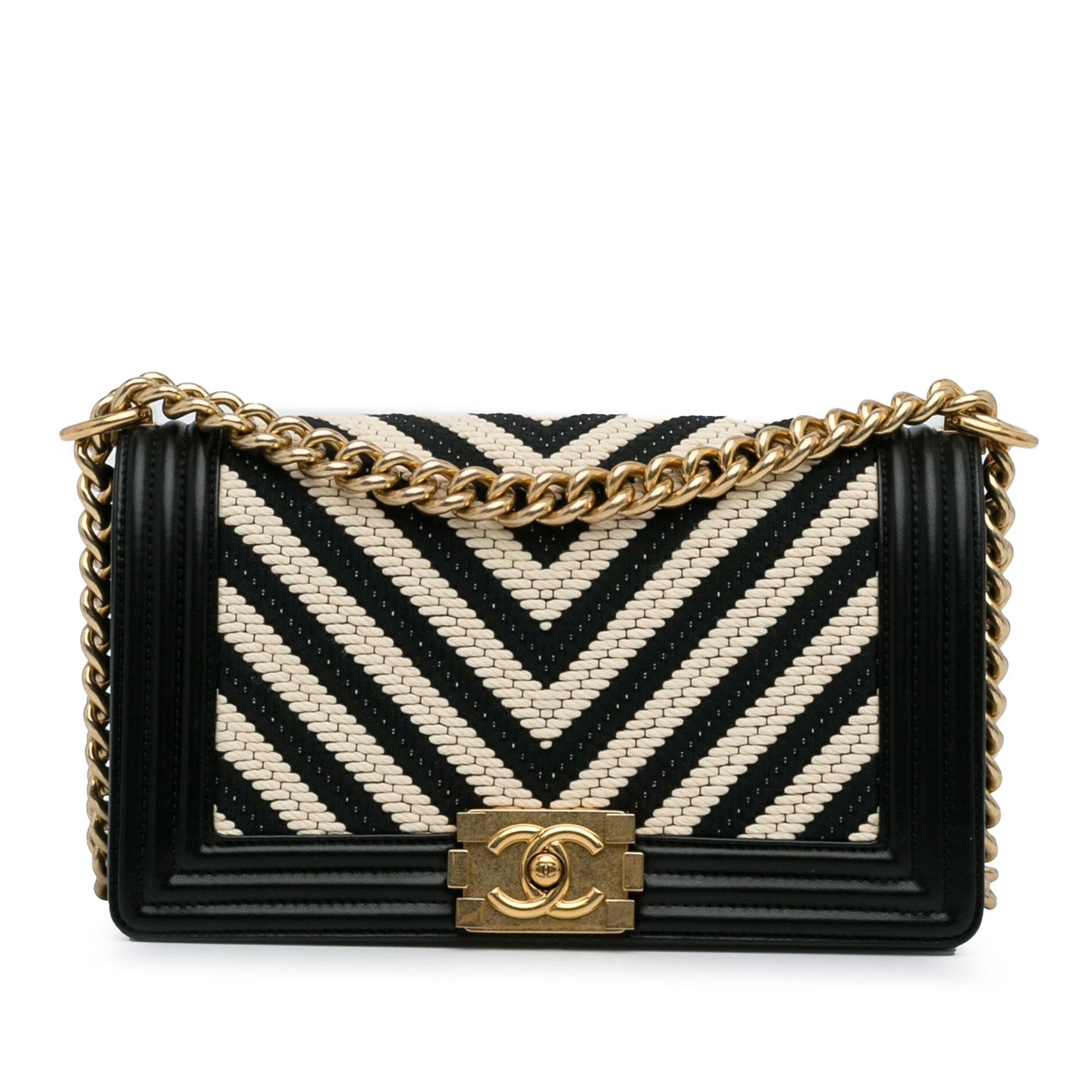 Chanel Braided Chevron Le Boy SHG-Qo0SYS Handbag