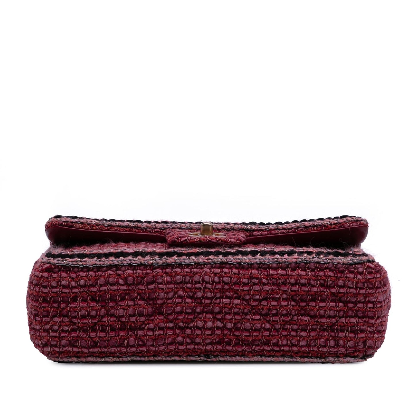 Chanel Braided Classic Tweed Single Flap Handbag Flap 1
