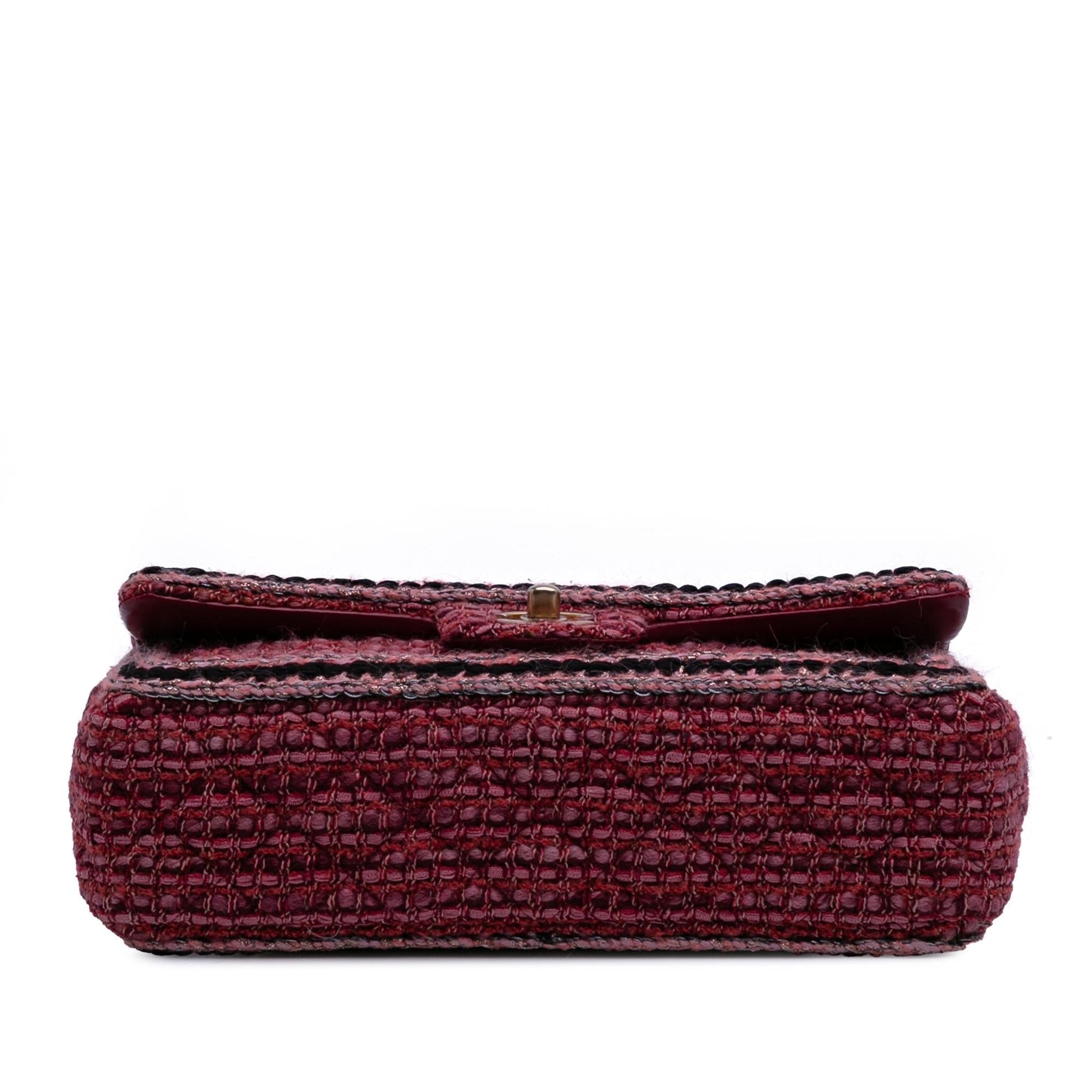 Chanel Braided Classic Tweed Single Flap Handbag Flap 1