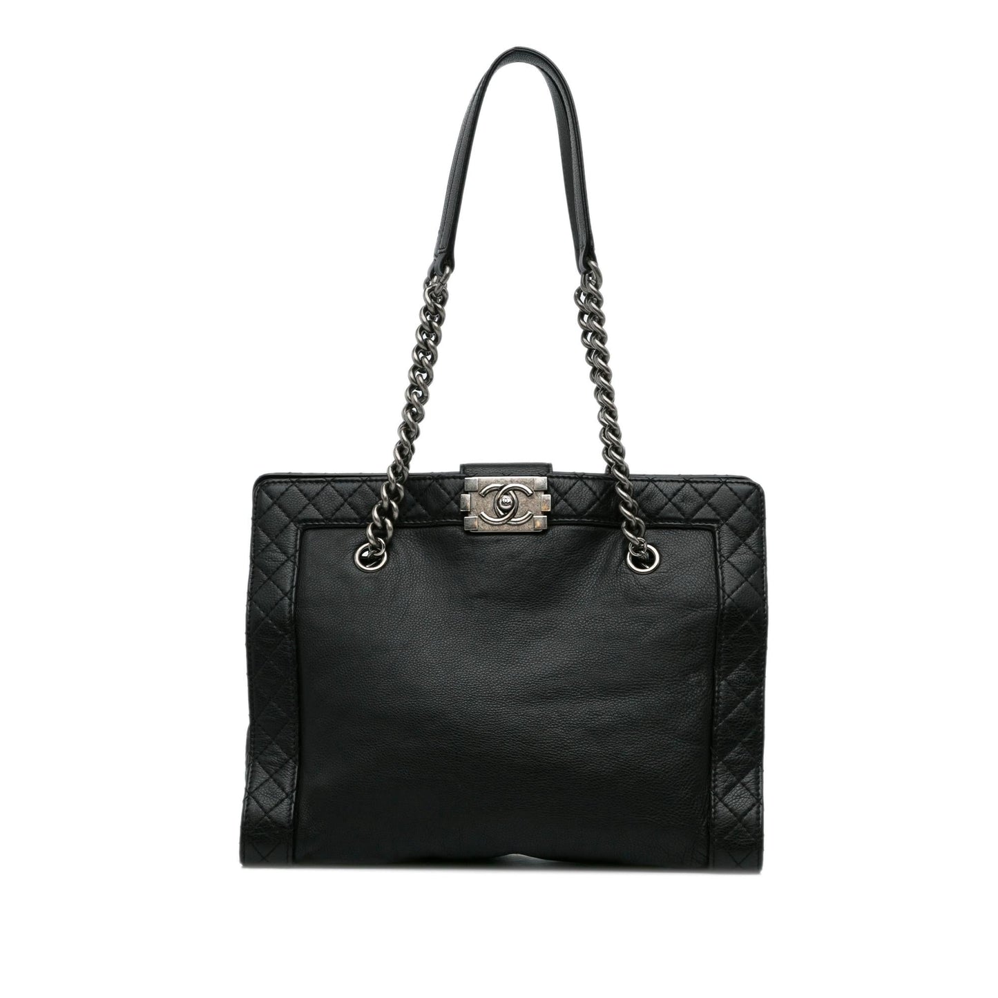 Chanel Calfskin Boy Reverso Shopping Tote Bag