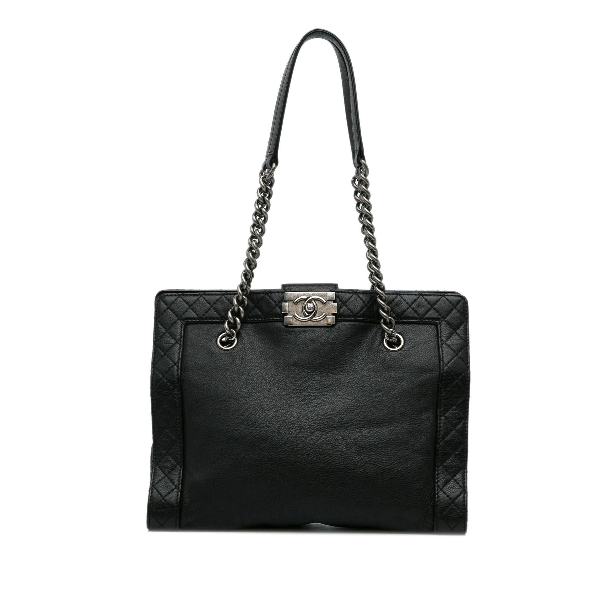 Chanel Calfskin Boy Reverso Shopping Tote Bag Tote 1