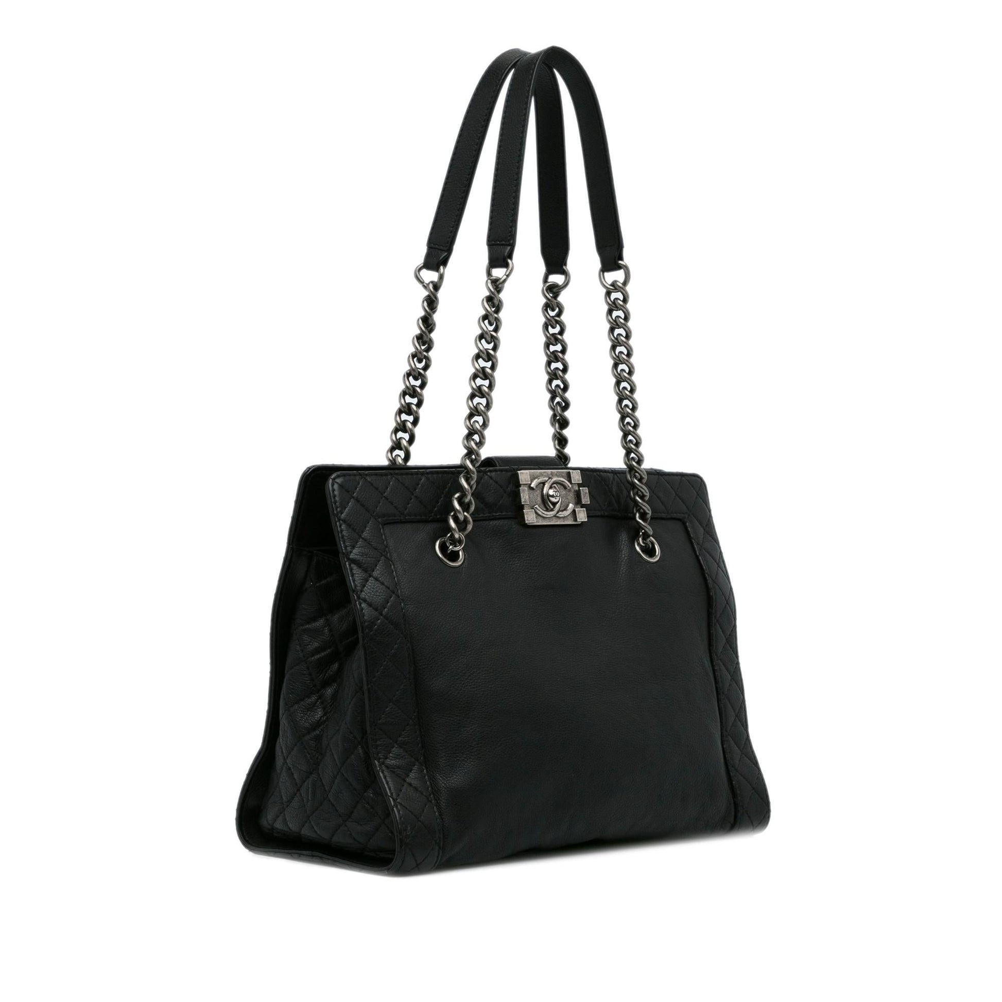Chanel Calfskin Boy Reverso Shopping Tote Bag Tote 1