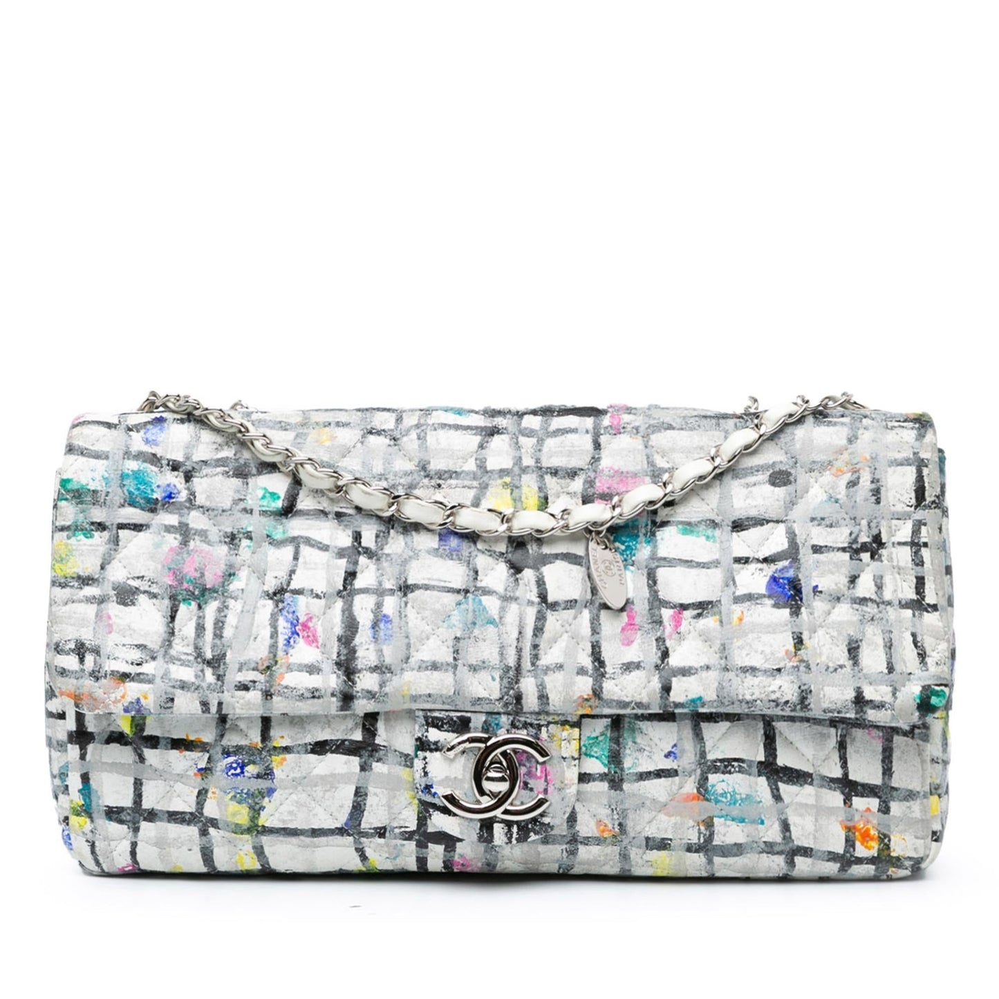 Chanel Calfskin Hand Painted Graffiti Flap Handbag Flap 1