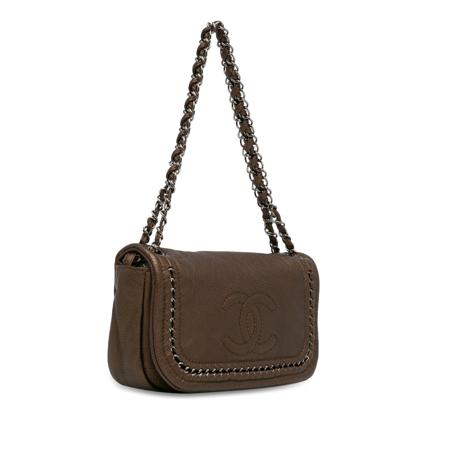 Chanel Calfskin Luxe Ligne Flap SHG-Mw3WxL Handbag