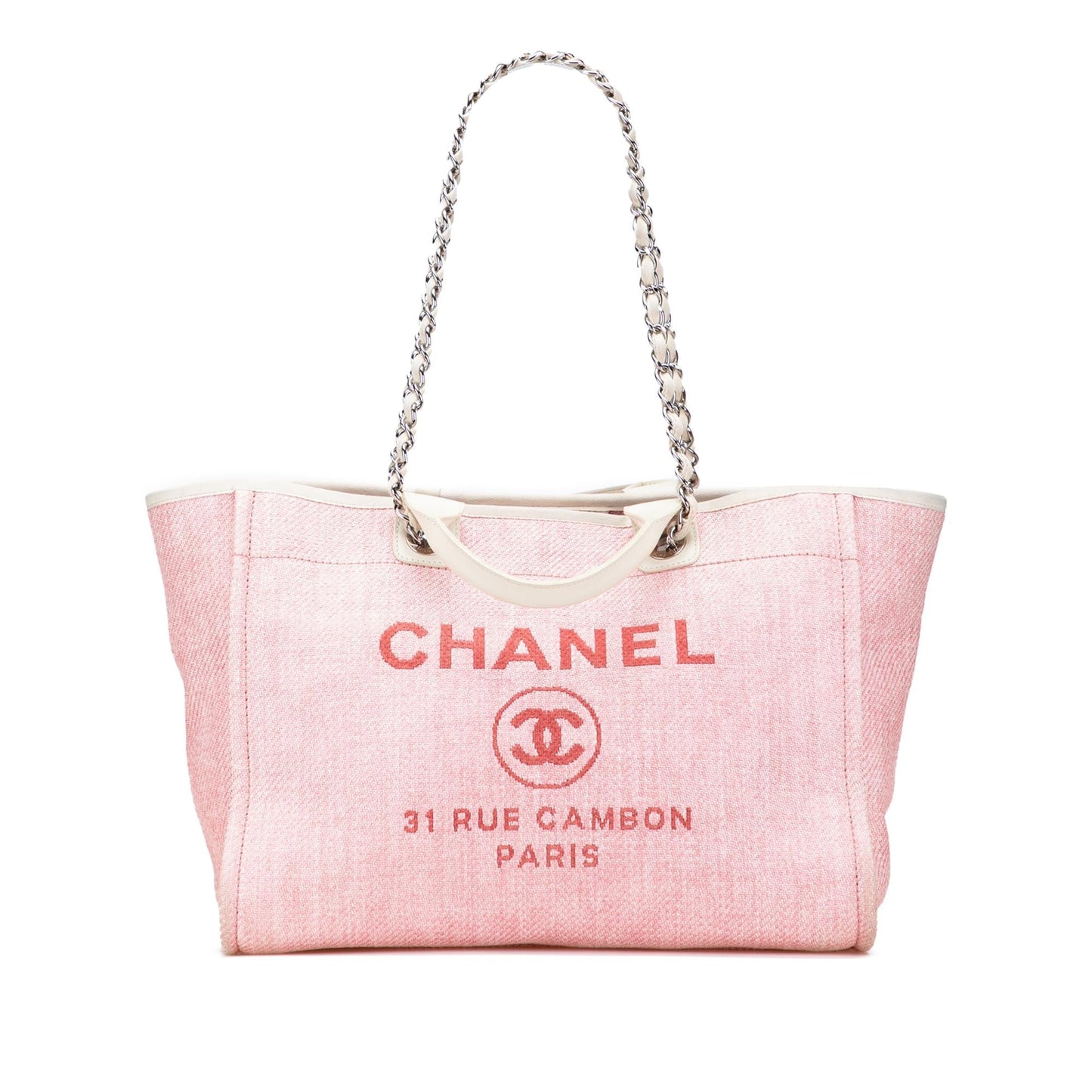 Chanel Deauville Satchel Canvas Satchel Bag