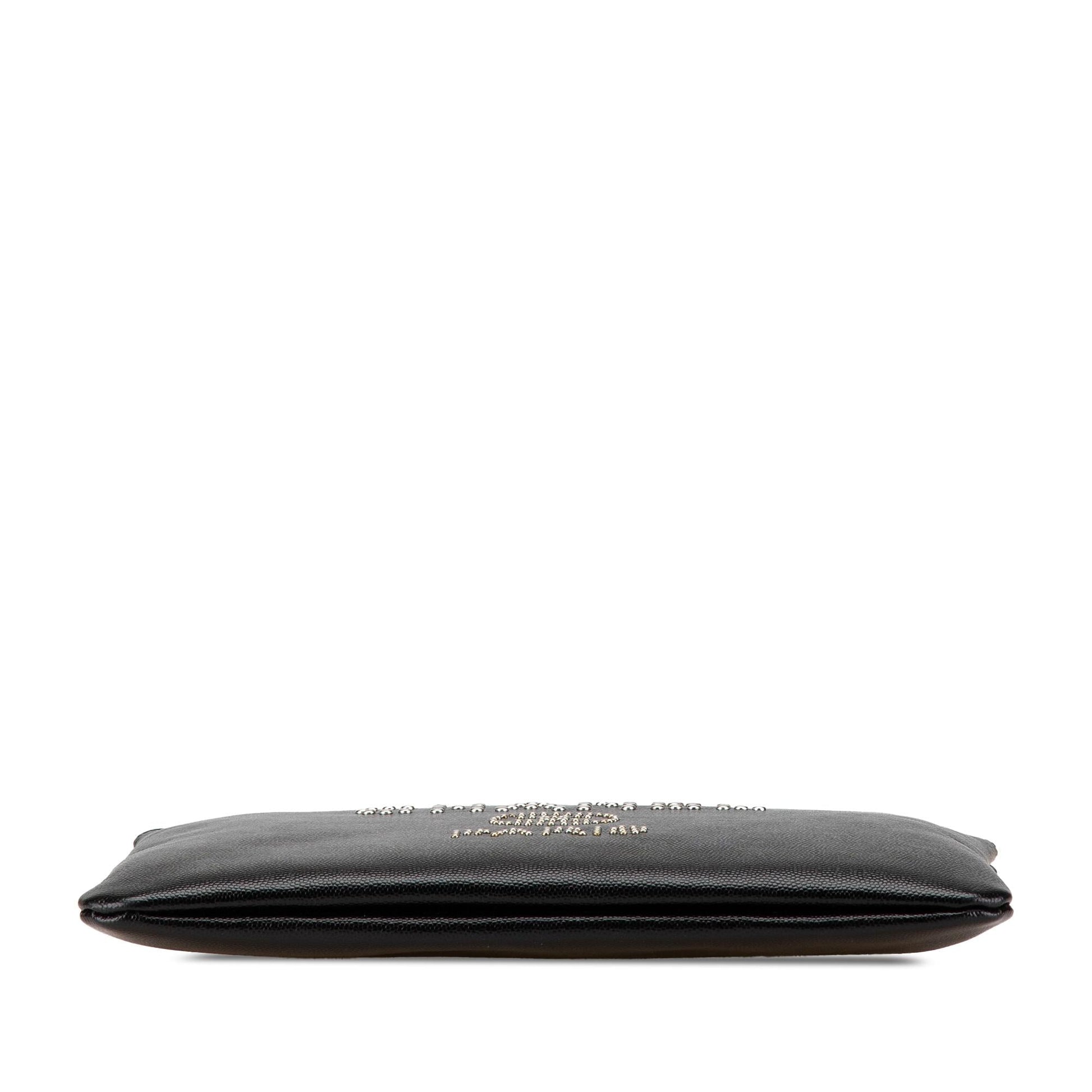 Chanel Caviar Deauville Studded O Clutch Bag Clutch 1