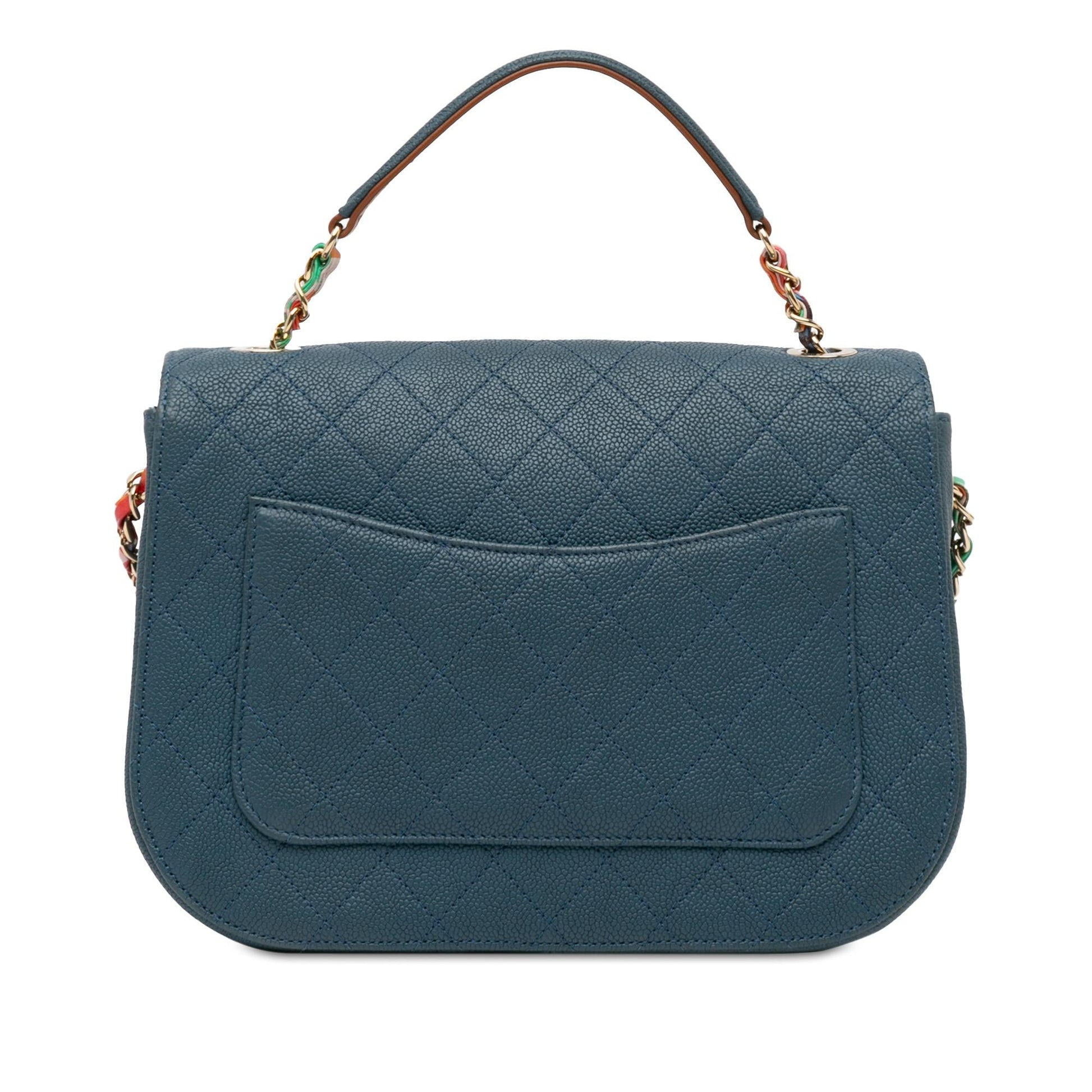 Chanel Caviar Paris Cuba Thread Around Flap Handbag