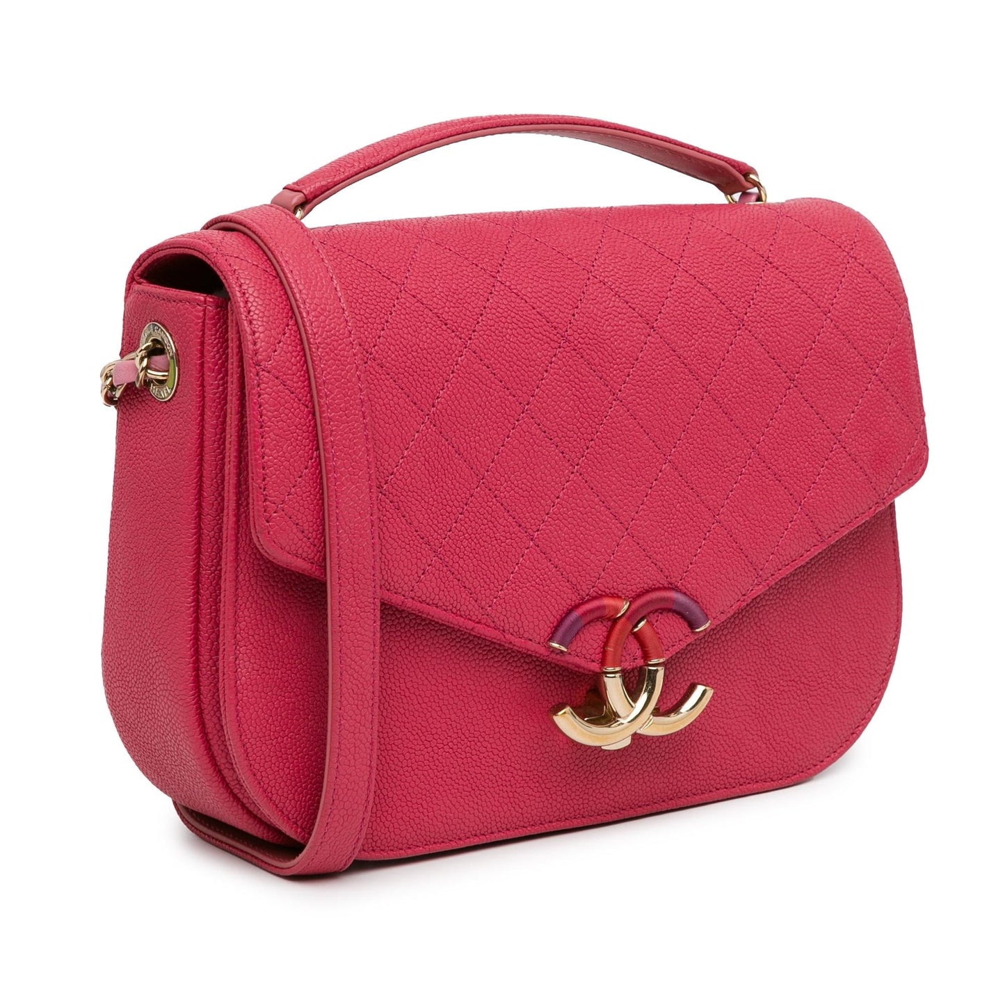 Chanel Caviar Paris Cuba Thread Around Flap Handbag Shg 8Tokzr