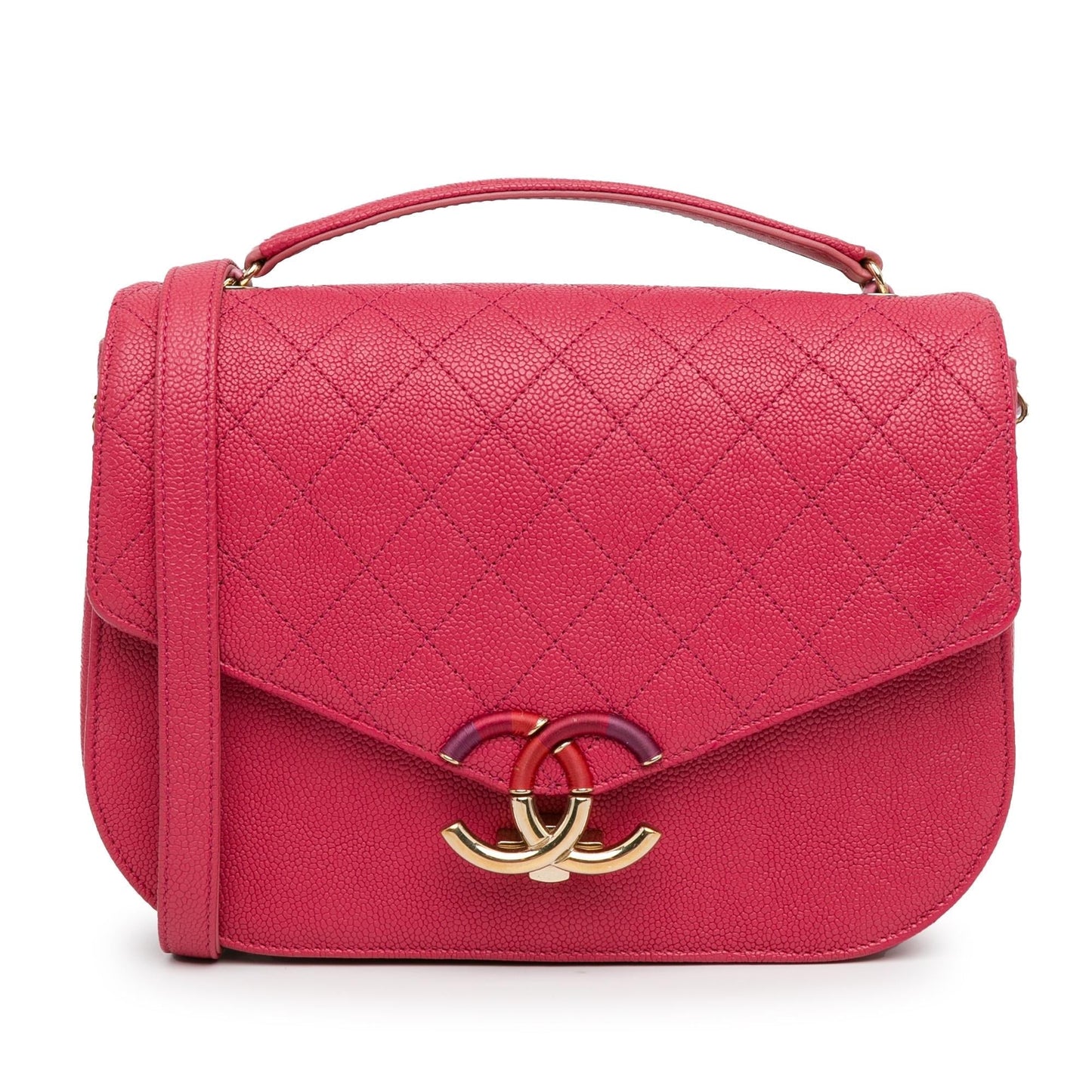 Chanel Caviar Paris Cuba Thread Around Flap Handbag Shg Nmjwmk