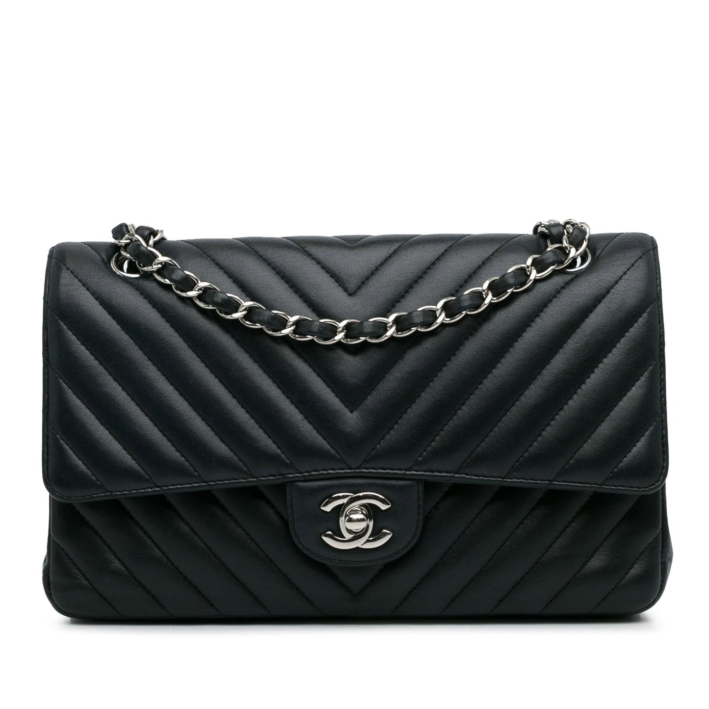 Chanel Chevron Lambskin Double Flap SHG-dzzHVL Handbag