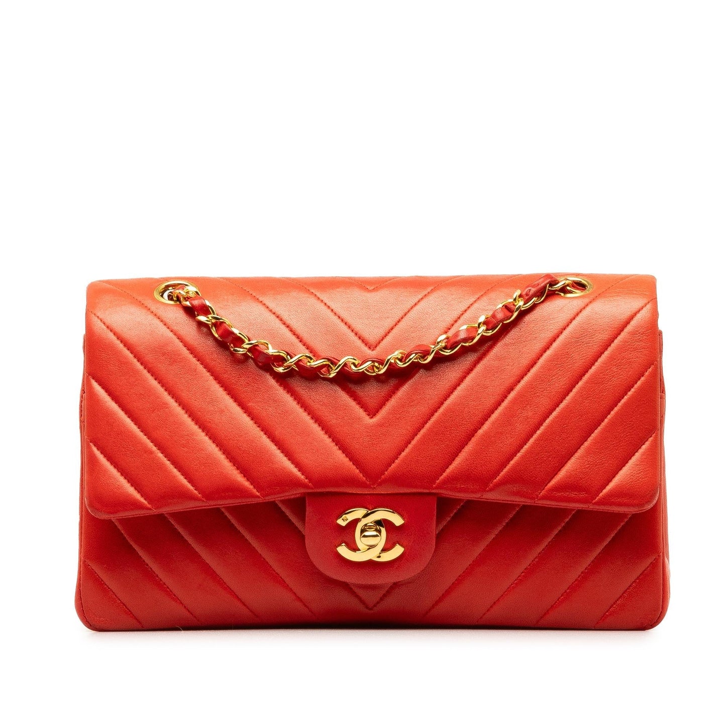 Chanel Chevron Lambskin Double Flap SHG-8d3ILA Handbag