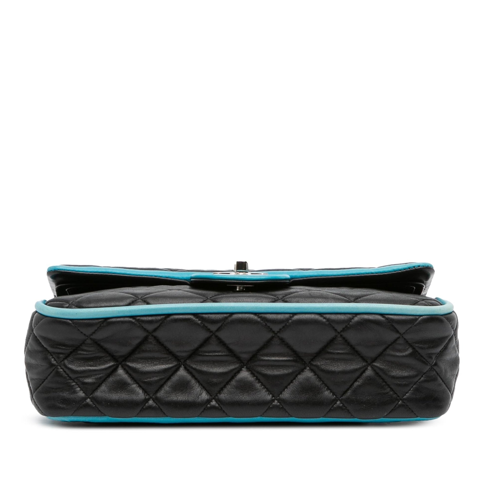 Chanel Classic Bicolor Quilted Lambskin Double Flap Handbag