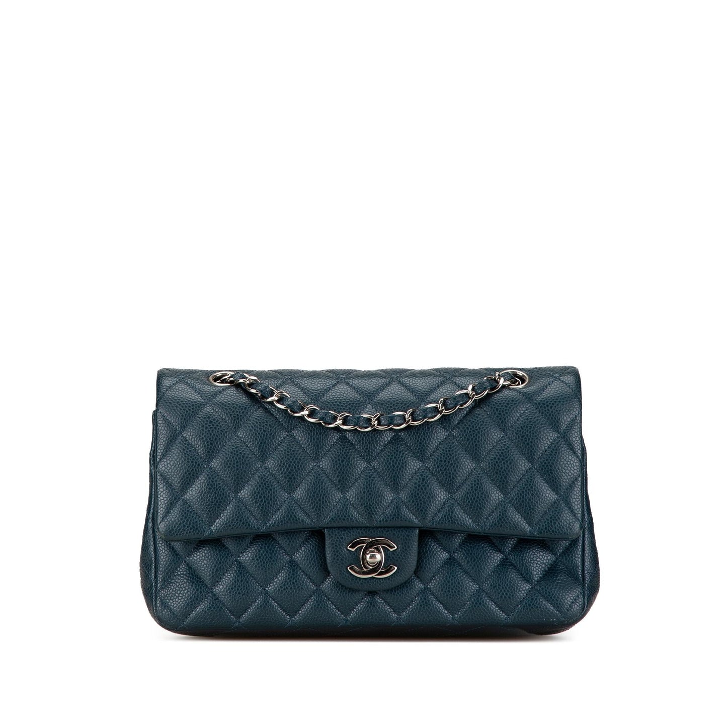 Chanel Classic Caviar Double Flap Handbag Shg Pttw0M