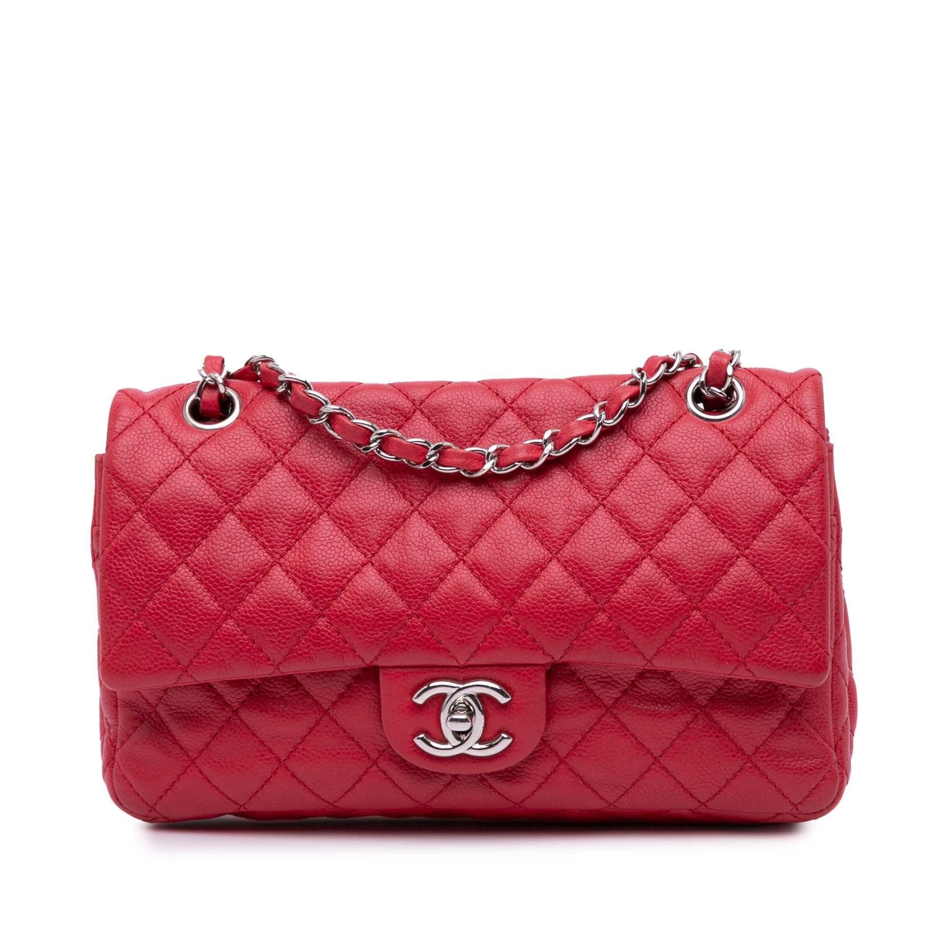 Chanel Classic Caviar Double Flap Handbag Flap 8