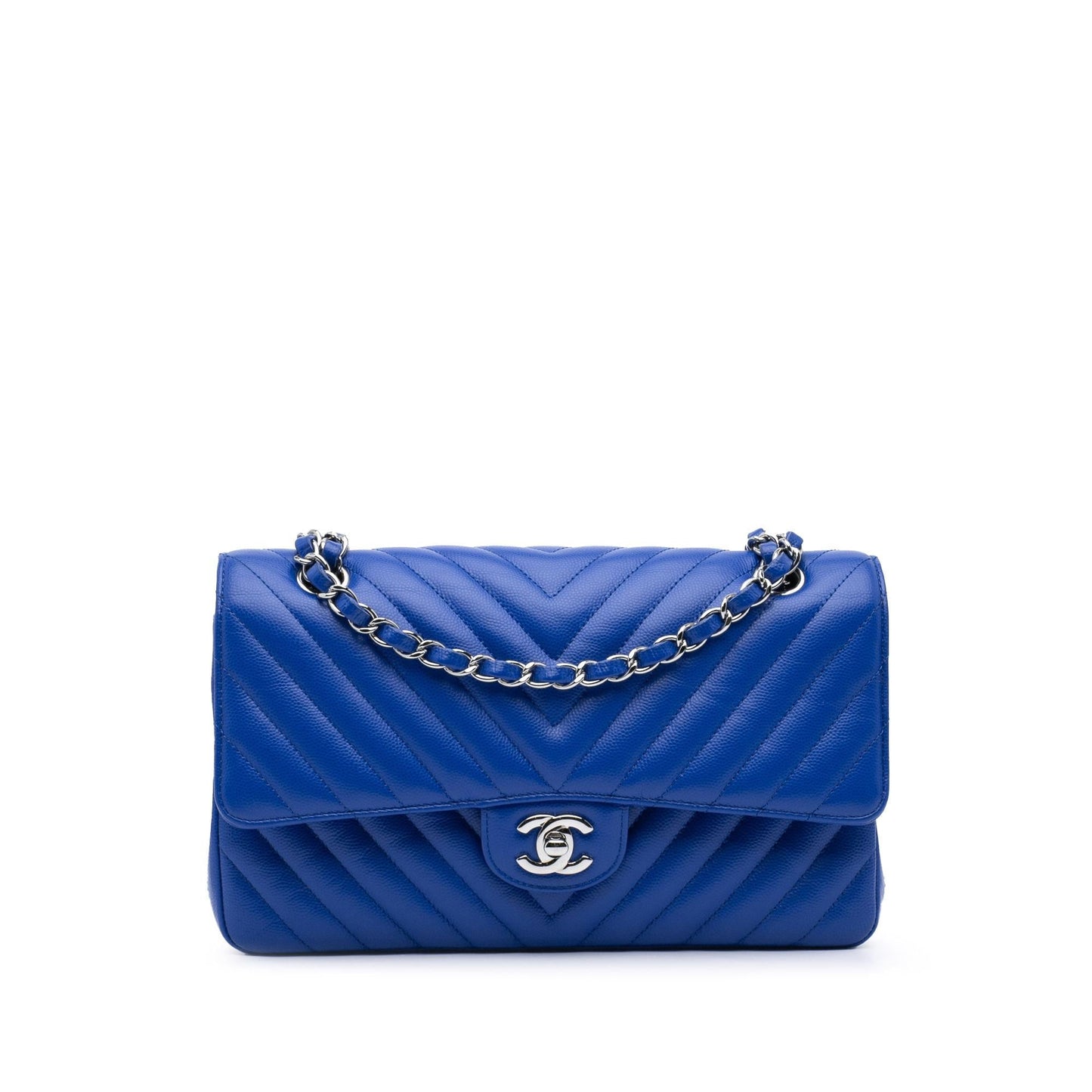 Chanel Classic Chevron Caviar Double Flap Handbag Flap 1