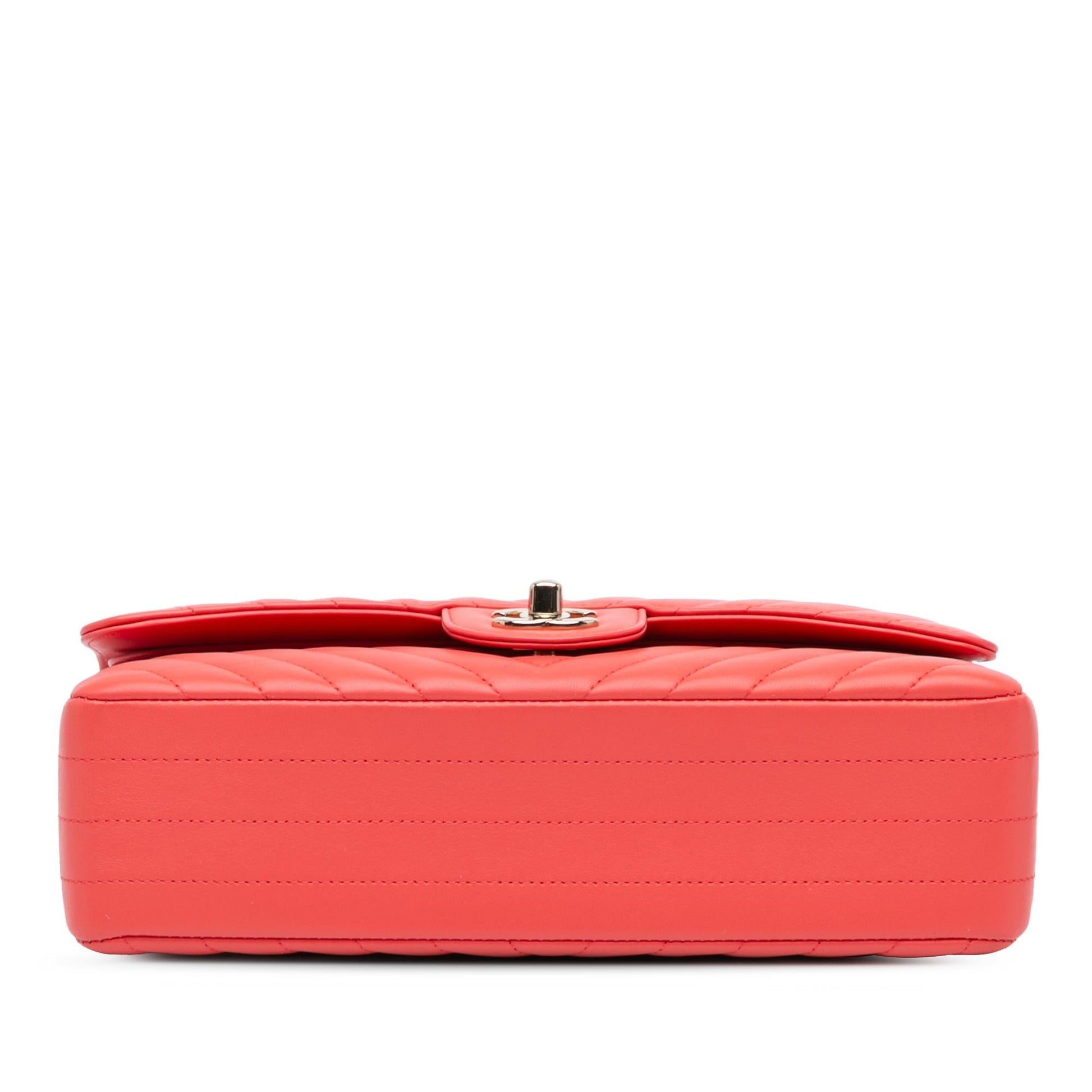Chanel Classic Chevron Lambskin Double Flap Handbag