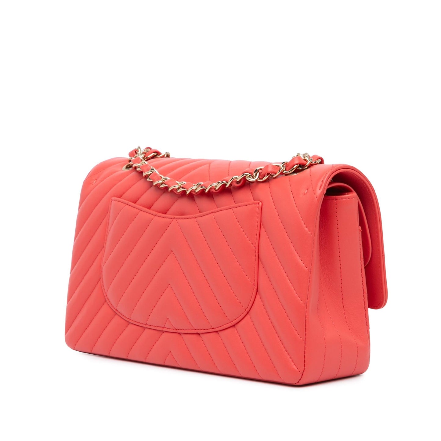 Chanel Classic Chevron Lambskin Double Flap Handbag