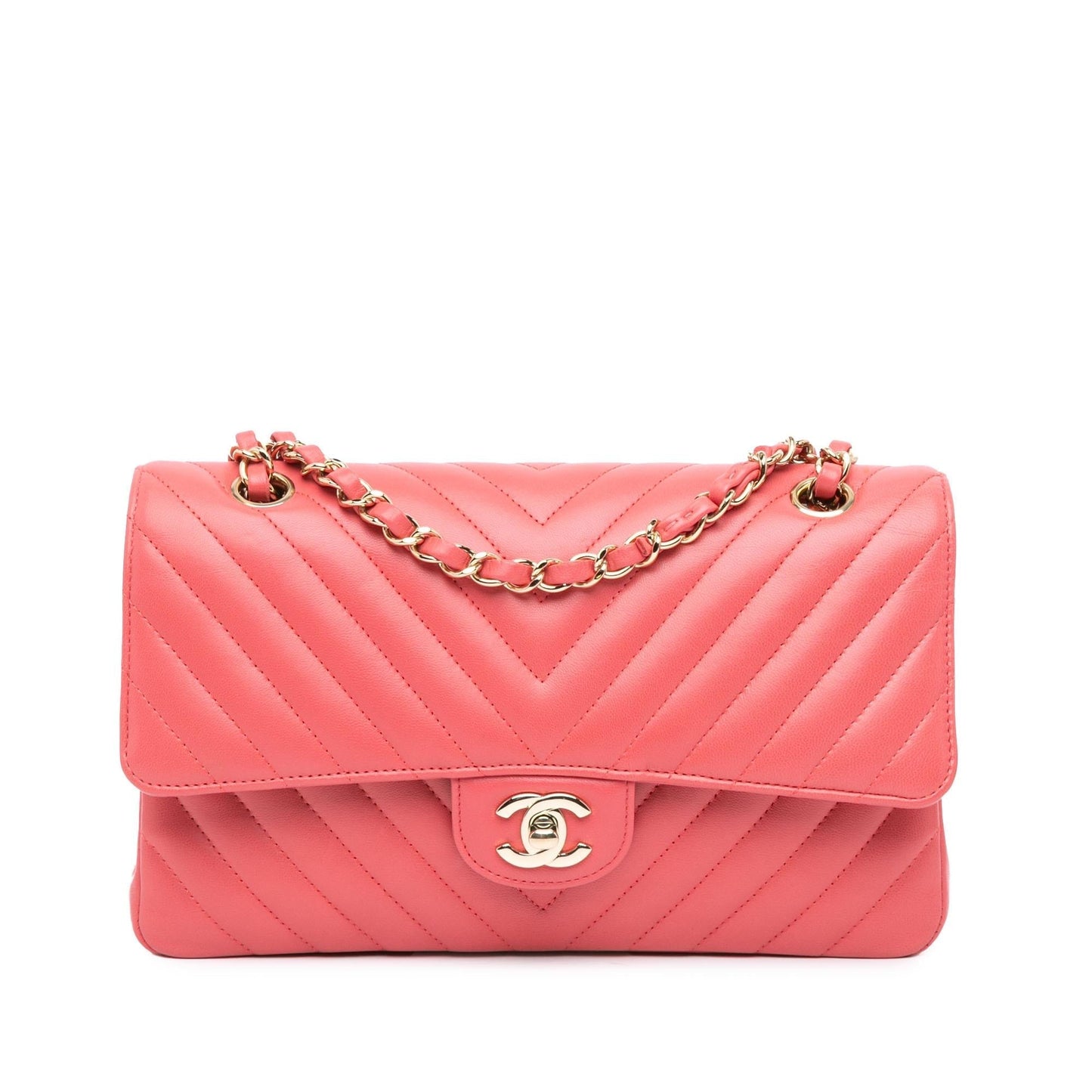 Chanel Classic Chevron Lambskin Double Flap Handbag Double Flap