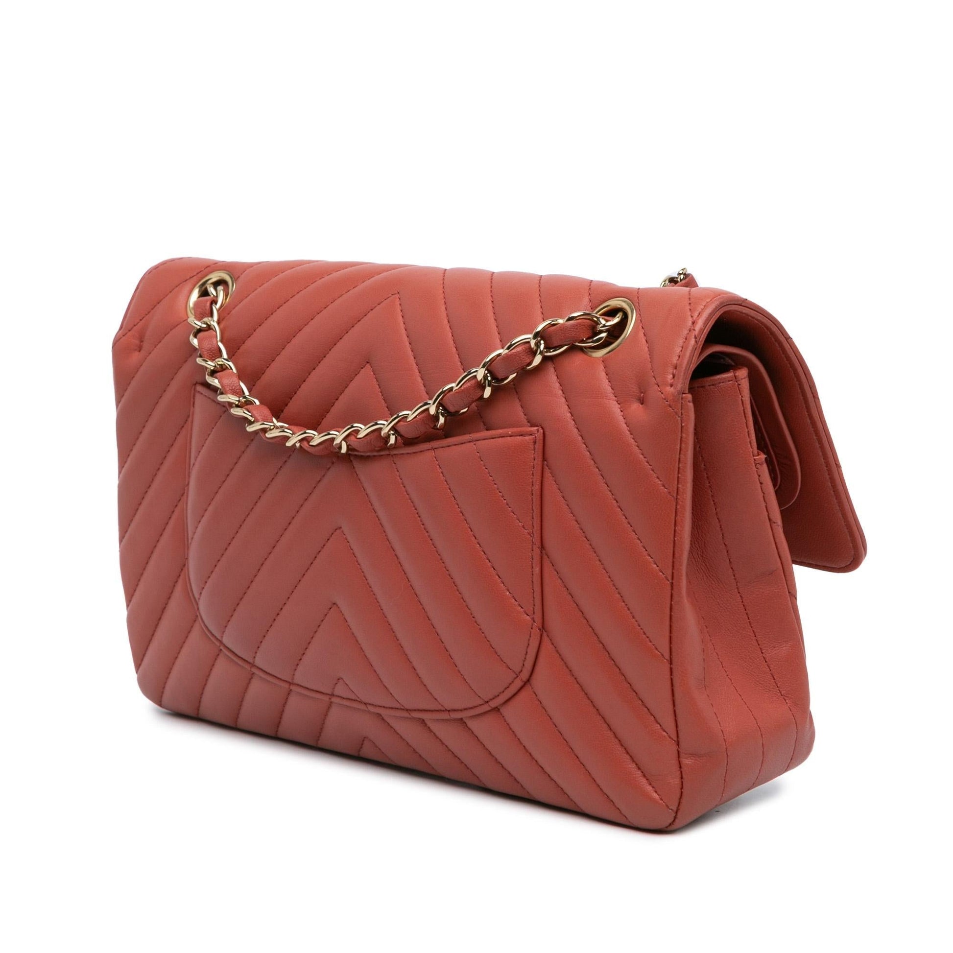 Chanel Classic Chevron Lambskin Double Flap Handbag Flap 1