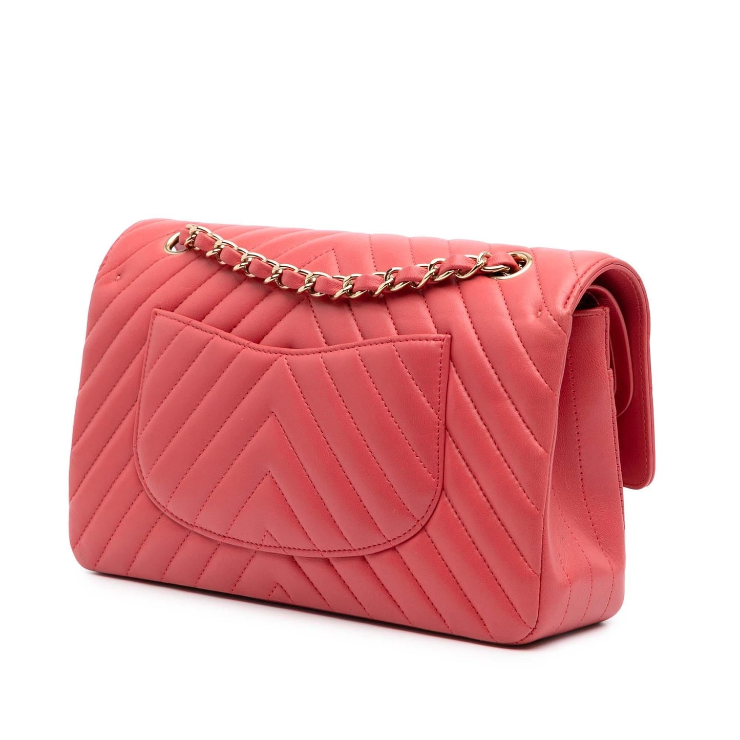 Chanel Classic Chevron Lambskin Double Flap Handbag Flap 5