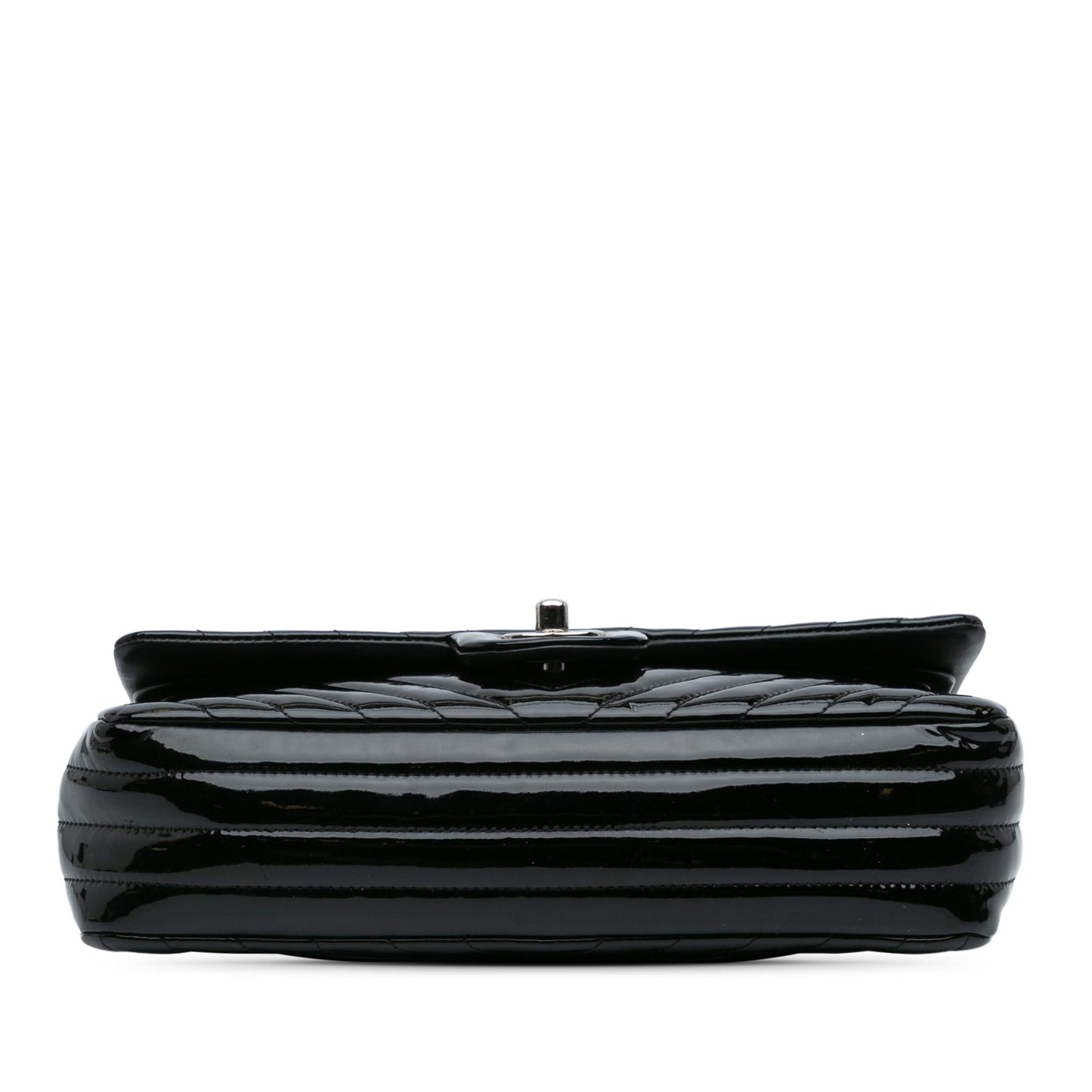 Chanel Classic Chevron Patent Double Flap Handbag