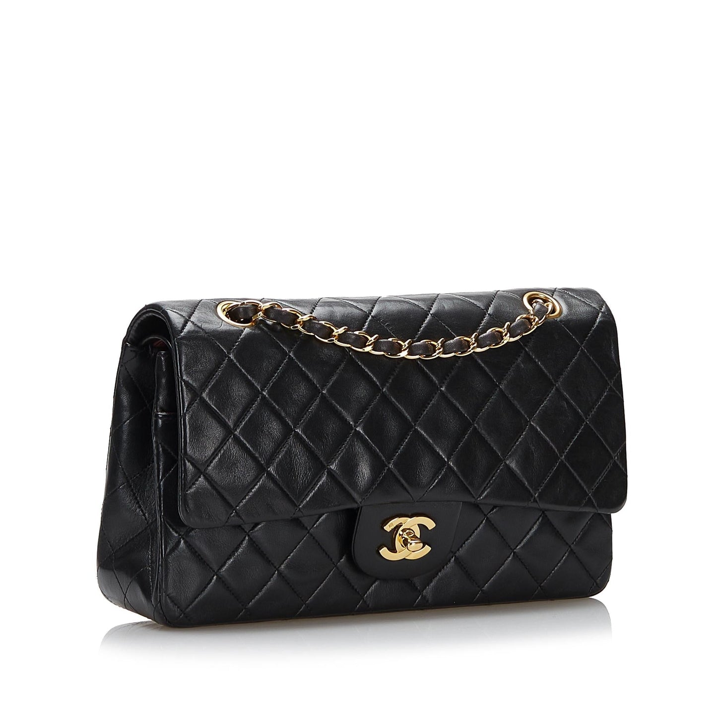 Chanel Classic Lambskin Double Flap SHG Handbag 10