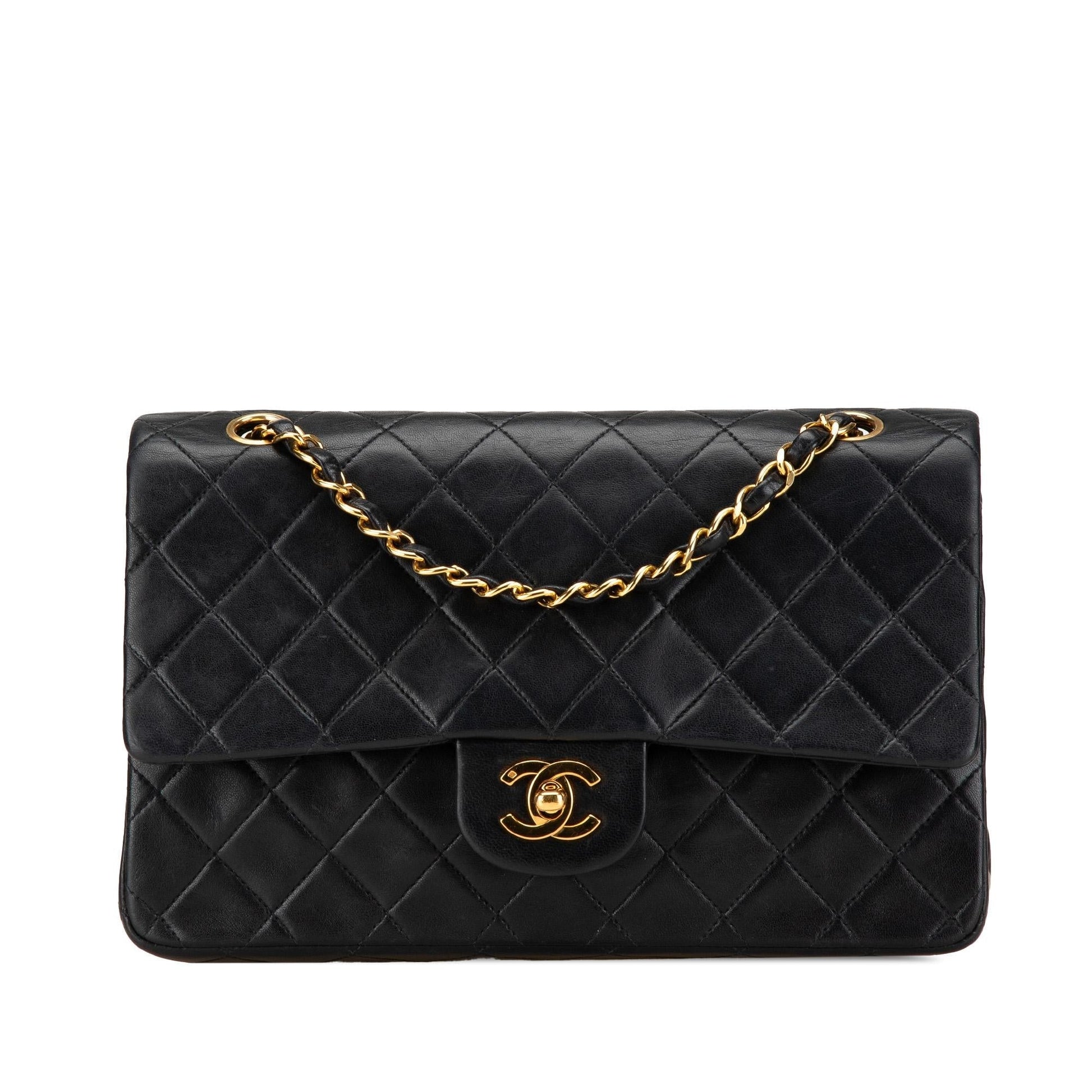 Chanel Classic Lambskin Double Flap Handbag Flap 3