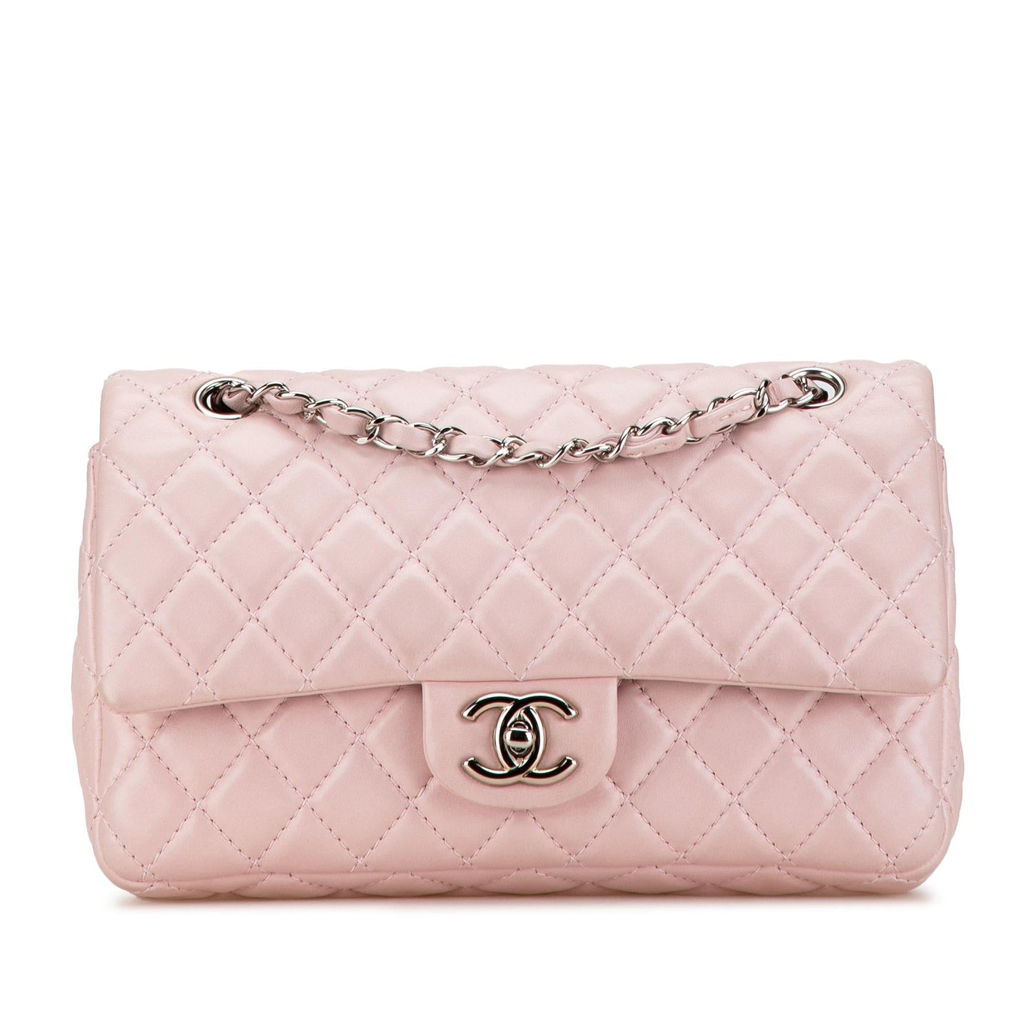 Chanel Classic Lambskin Double Flap Handbag Flap 6