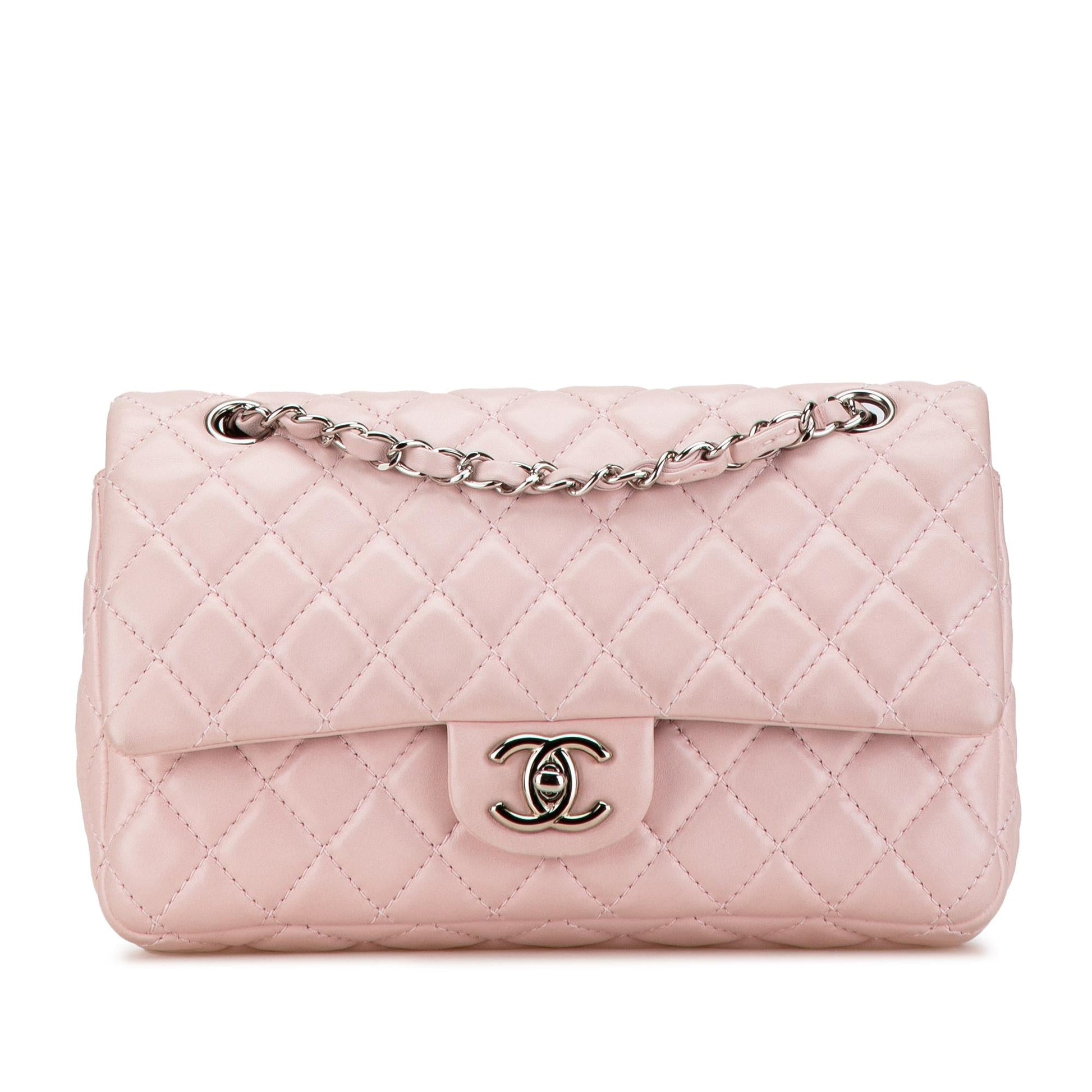 Chanel Classic Lambskin Double Flap Handbag Flap 6