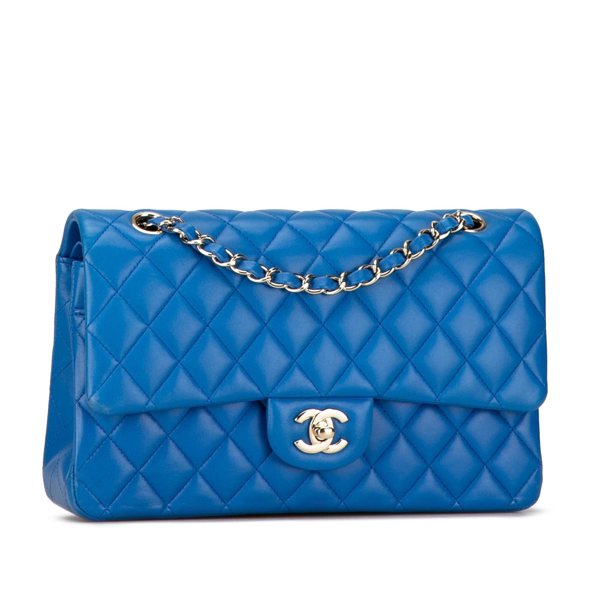 Chanel Classic Lambskin Double Flap Handbag Flap 11